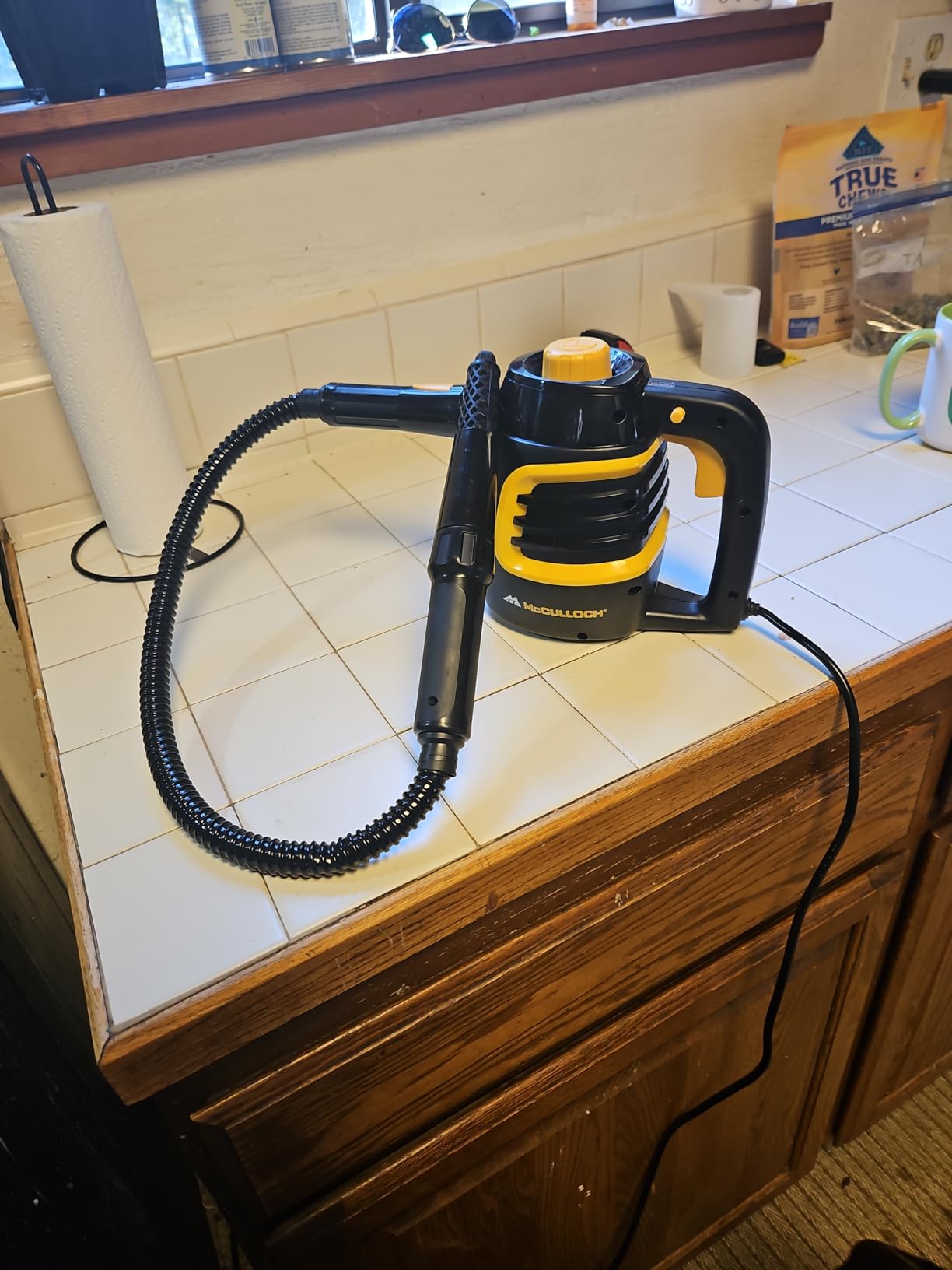 McCulloch MC1230 Handheld Steam Cleaner, 11 Accessories, 10 Min Runtime | Jet Nozzle, Brushes, & More - Built for Home, Tile, Grout, Carpet, Furniture, & Personal Car Detailing customer photo 1