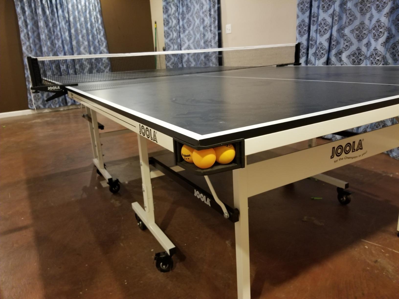 JOOLA Rally TL Professional MDF Indoor Ping Pong Table w/Quick Clamp Table Tennis Net & Post Set - 10 Minute Easy Assembly - Corner Ball Holders - Tournament Quality - Includes Playback Mode customer photo 1