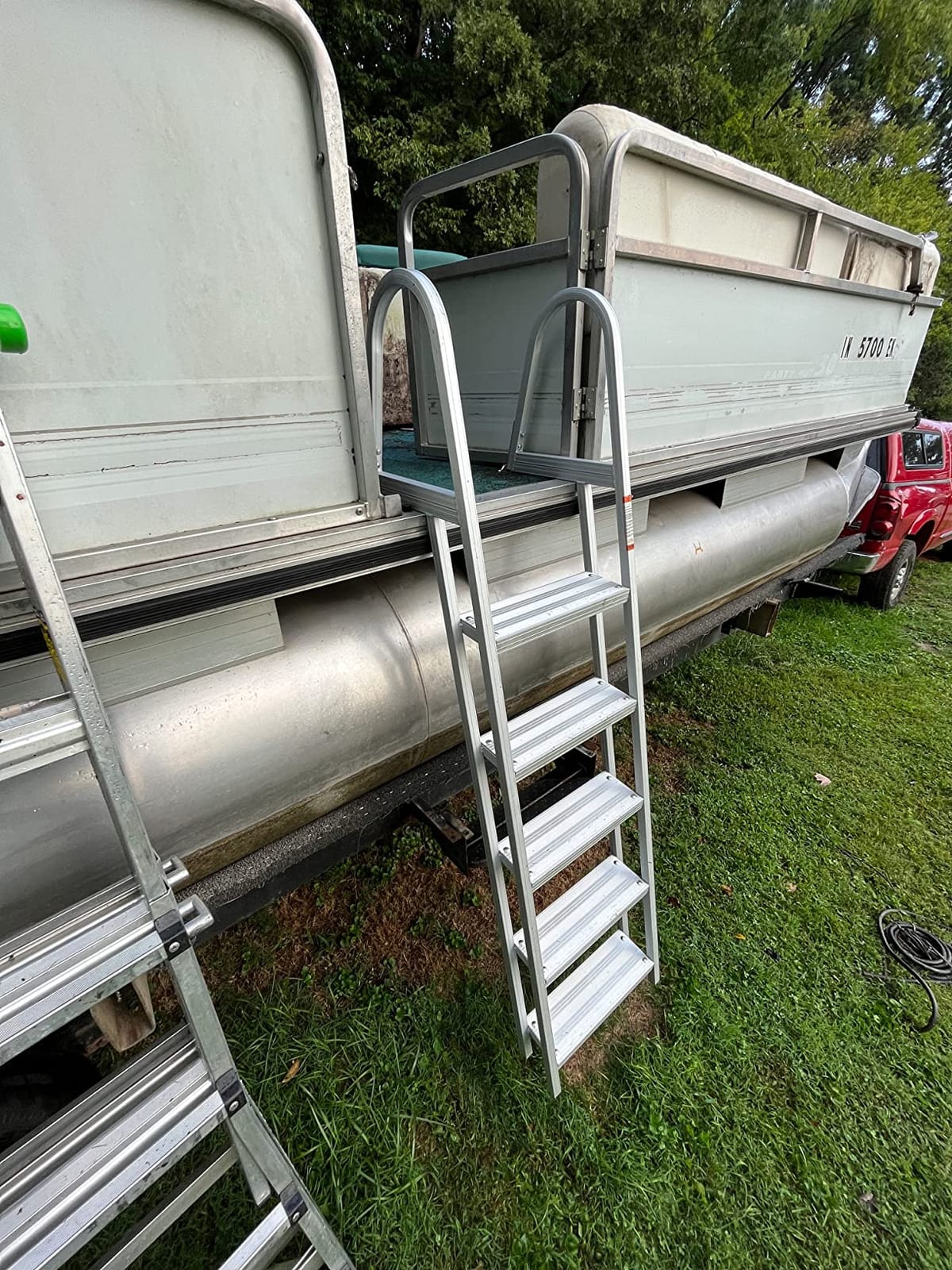 RecPro 4-Step Marine Boarding Ladder | Lightweight, Wide Non-Slip Steps, Built for Fresh and Saltwater Use customer photo 1