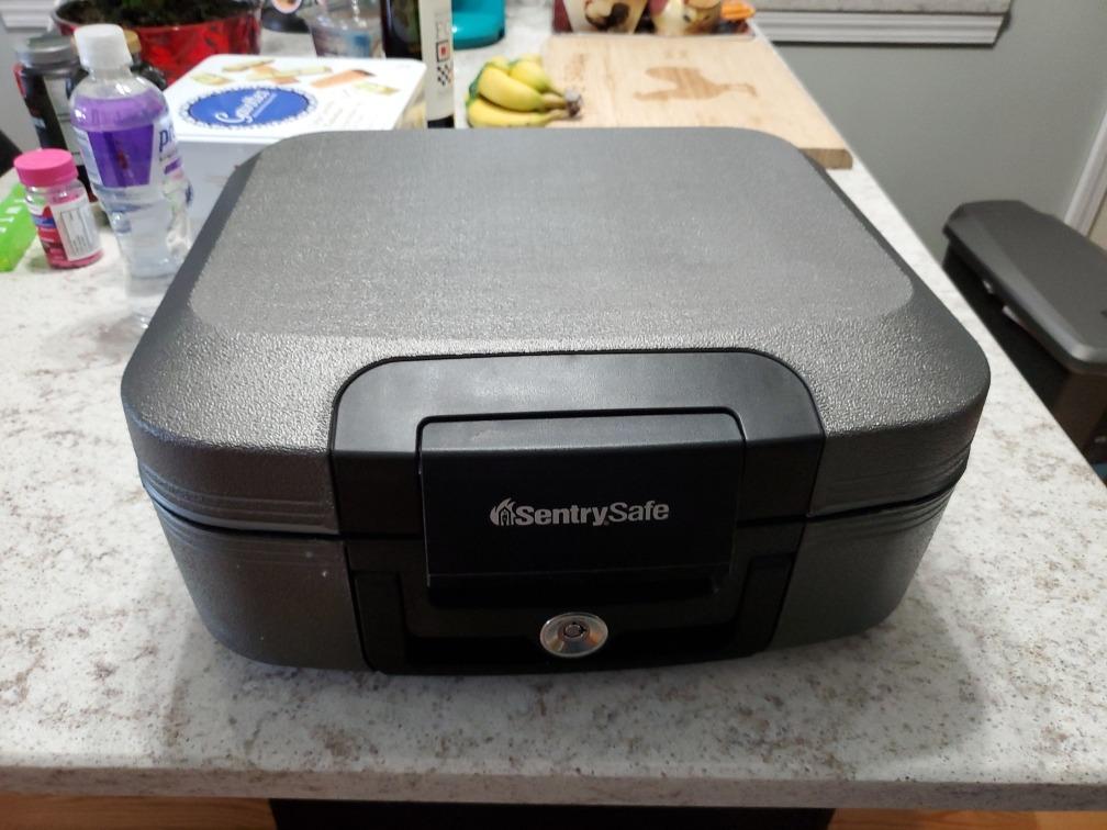 SentrySafe Charcoal Gray Fireproof and Waterproof Safe Box with Key Lock, Portable Chest, CHW20221 customer photo 2