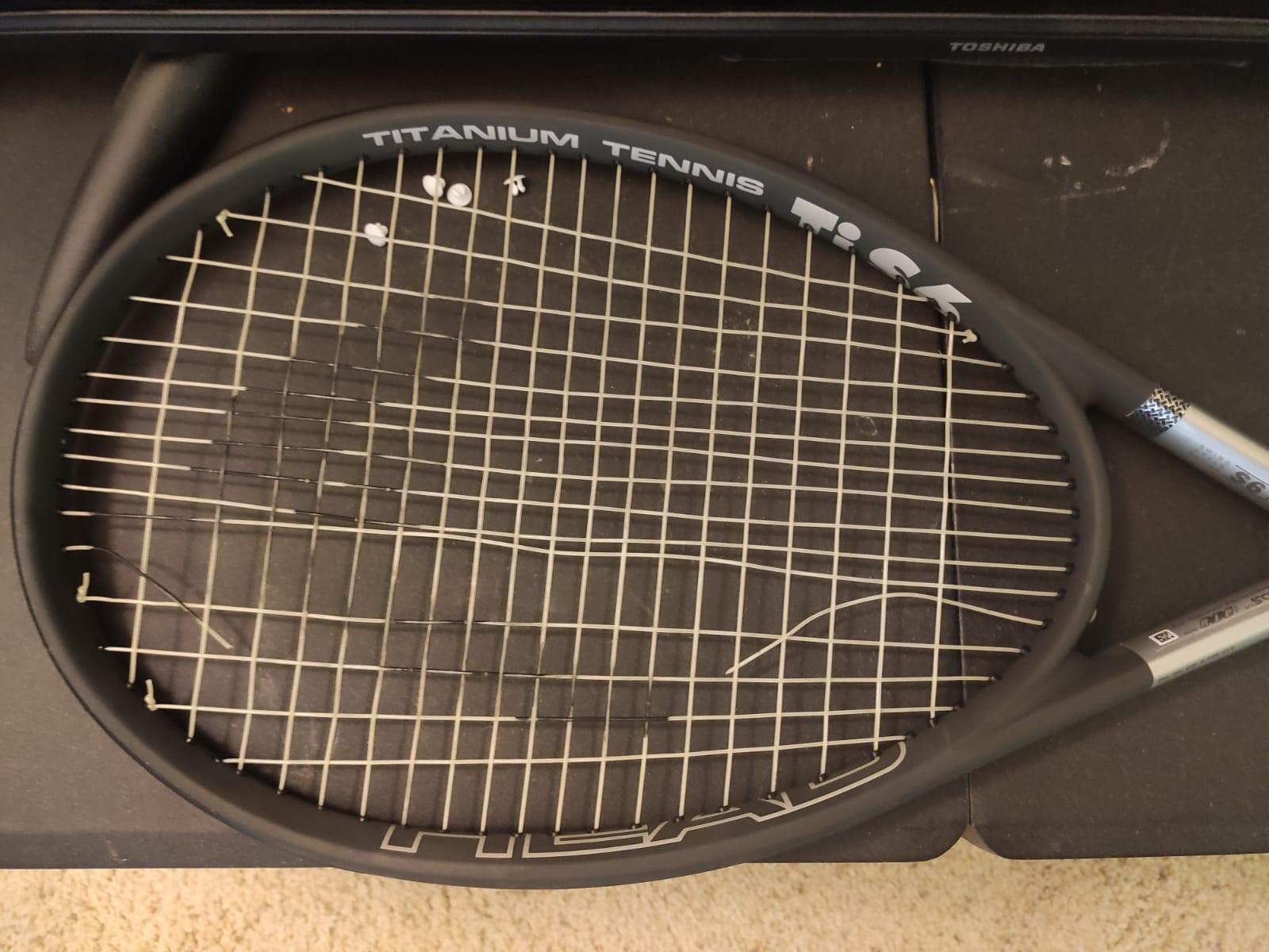 HEAD Ti S6 Tennis Racket | Pre-Strung with Synthetic Gut 16G String customer photo 2