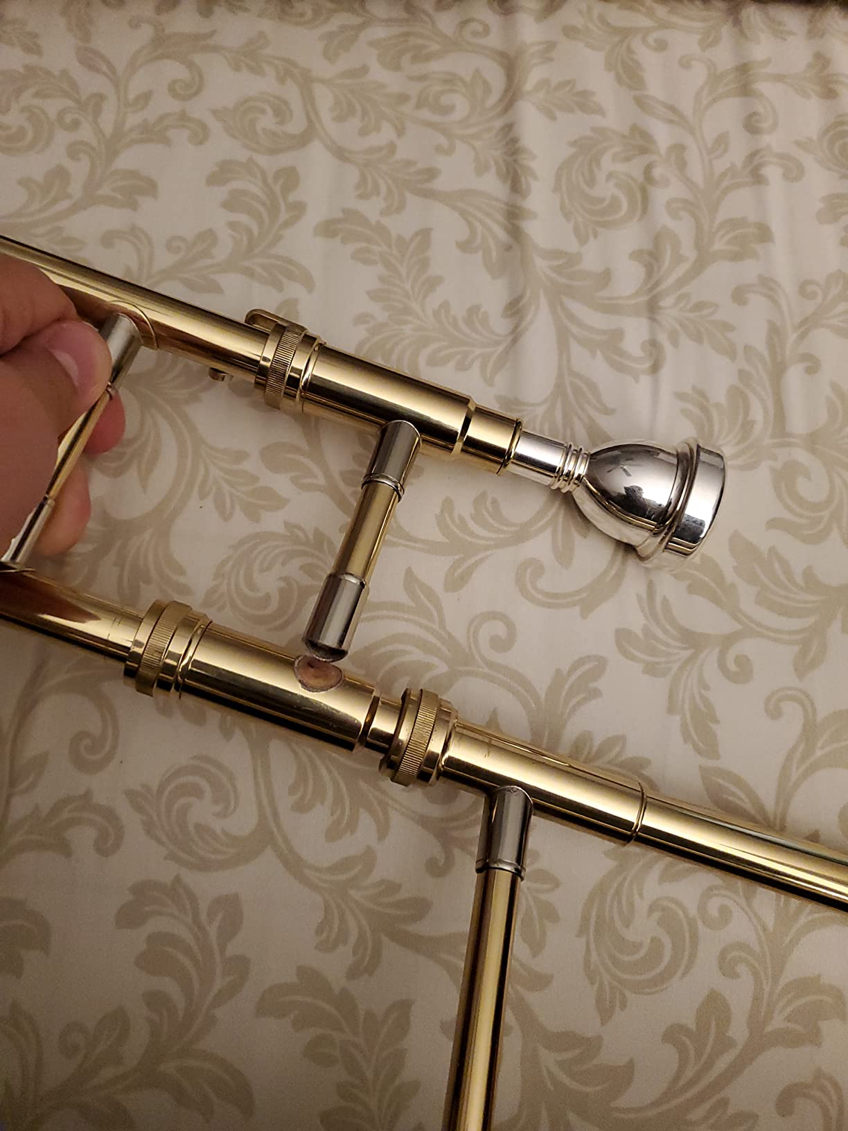 Glory GTD-2 B Flat Brass Trombone with Case & 12C Mouthpiece, Gold Finished, Tenor Trombone customer photo 1