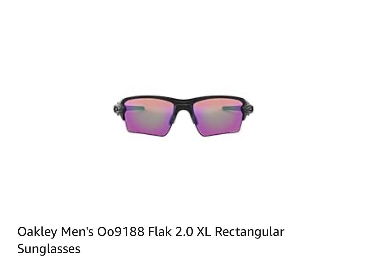 Oakley Flak 2.0 XL OO9188 Rectangle Sunglasses for Men for Women | Matte Black, Steel & Polished White. Polarized. Larger lenses for more coverage. customer photo 2