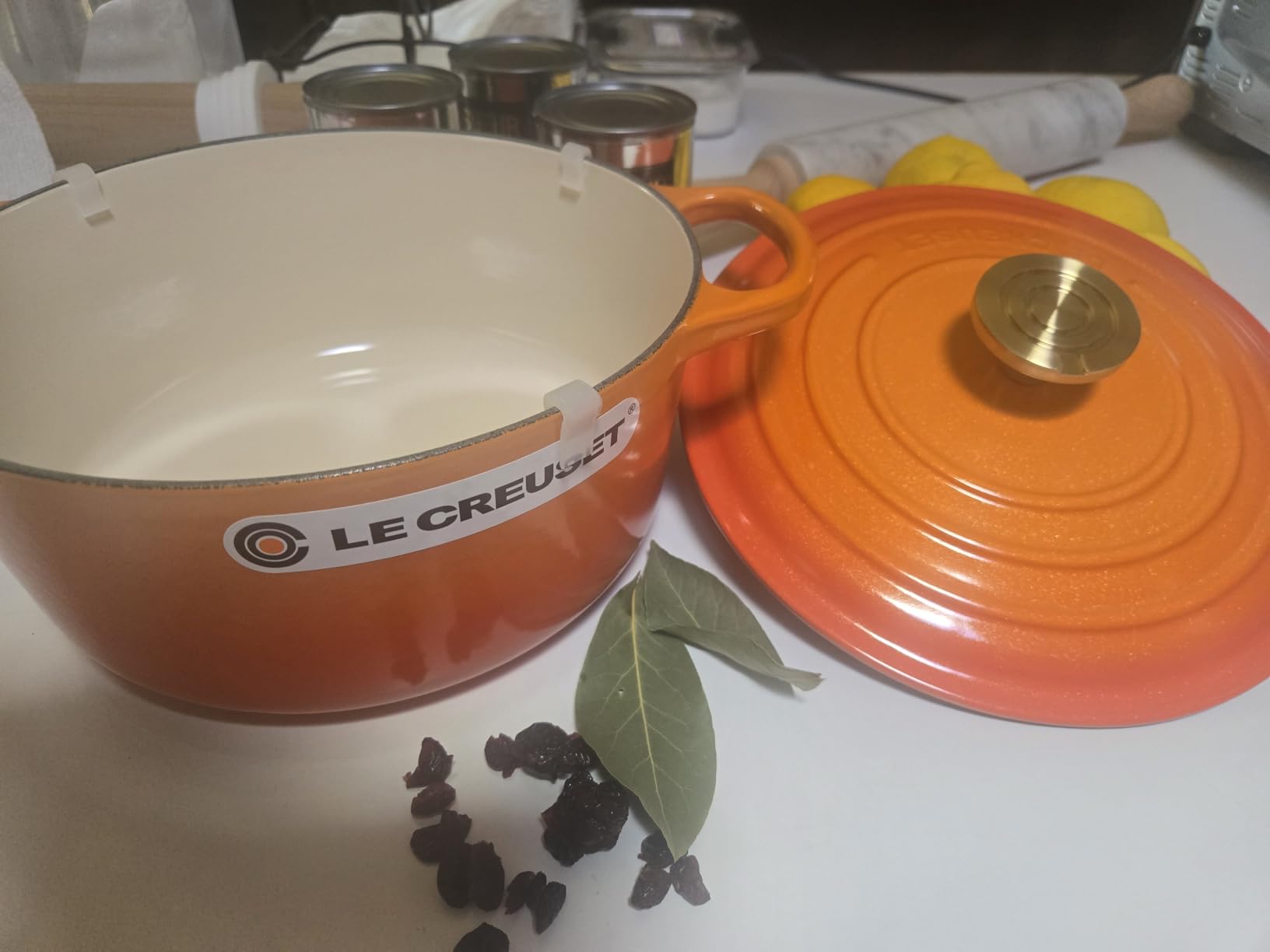 Le Creuset Enameled Cast Iron Signature Round Dutch Oven, 7.25 qt., Cerise customer photo 1