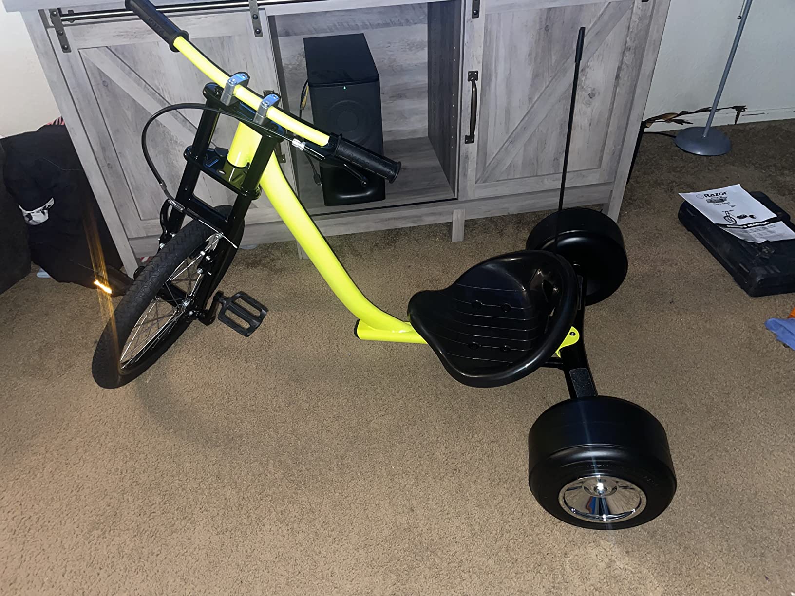 Razor DXT Drift Trike Yellow, One Size | Proper Freestyle w/ Foot Pegs; Maximum Stability | Iconic Wheeled Ride-On For Kids, Adults Age 14+ customer photo 1