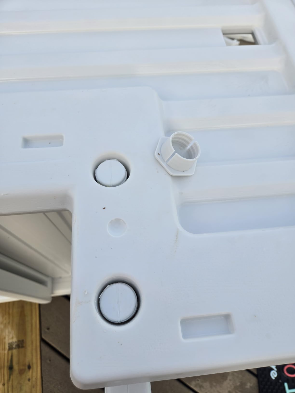 Blue Wave Easy Pool Steps - Above Ground Pool Ladder Anti-Slip Wide Stairs for Above Ground Pools with Handles - Fits 48- 54 Inch Pools, 350-lb Limit, Includes Deck Mounting Brackets - White Vinyl customer photo 1