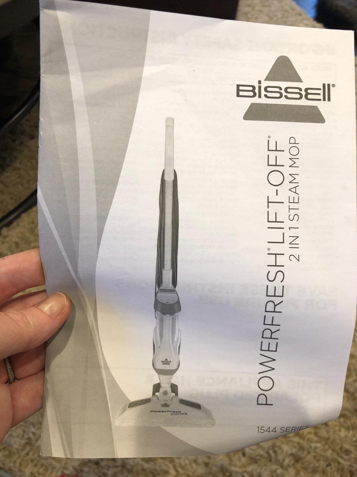 Bissell PowerFresh Lift-Off Pet Steam Mop, Steamer, Tile, Bathroom, Hard Wood Floor Cleaner, 1544A, Orange customer photo 1