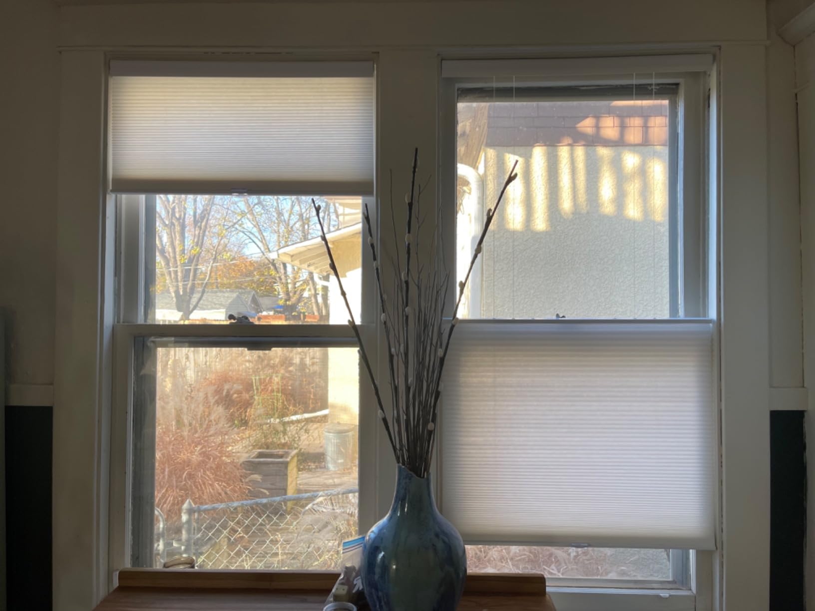 Cordless Cellular Pleated Shades, 35 x 64 in, White, Light Filtering | Cordless Lift and Light-Control Window Coverage: Helps Manage Daylight and Privacy customer photo 1