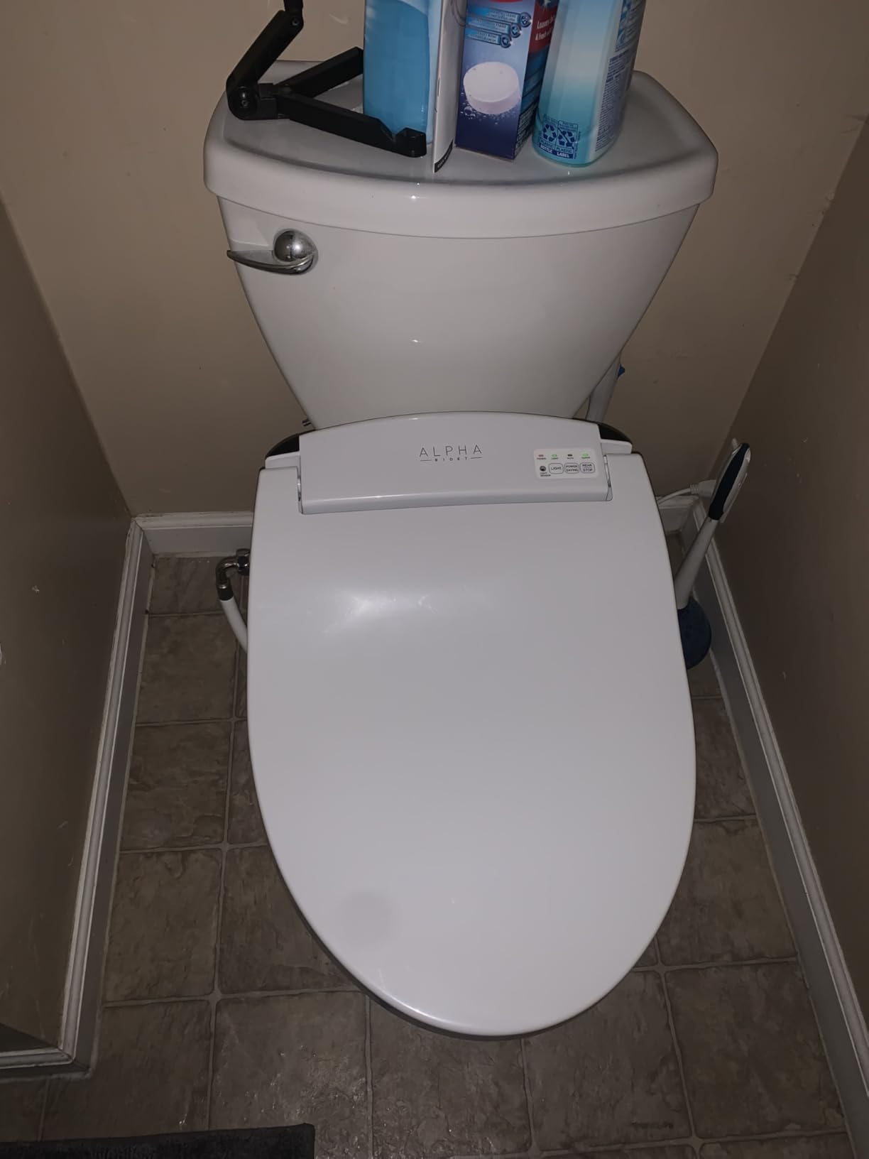 ALPHA BIDET JX2 Elongated Bidet Toilet Seat, White, Endless Warm Water, *NEW* Bowl Mist, LED Light, Quiet Operation, Wireless Remote, Stainless Steel Nozzle, Sittable Lid, 3 Year Warranty customer photo 2