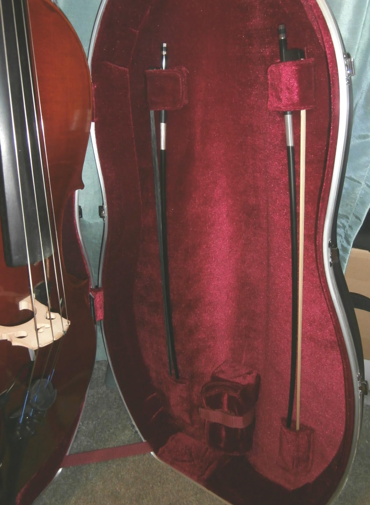 Crossrock Commuter ABS Cello Case for 4/4 & 3/4 | Matte Blue Diamond Shell, Wheels & Backpack Straps - Lightweight Case for Daily Rehearsal & Travel customer photo 1