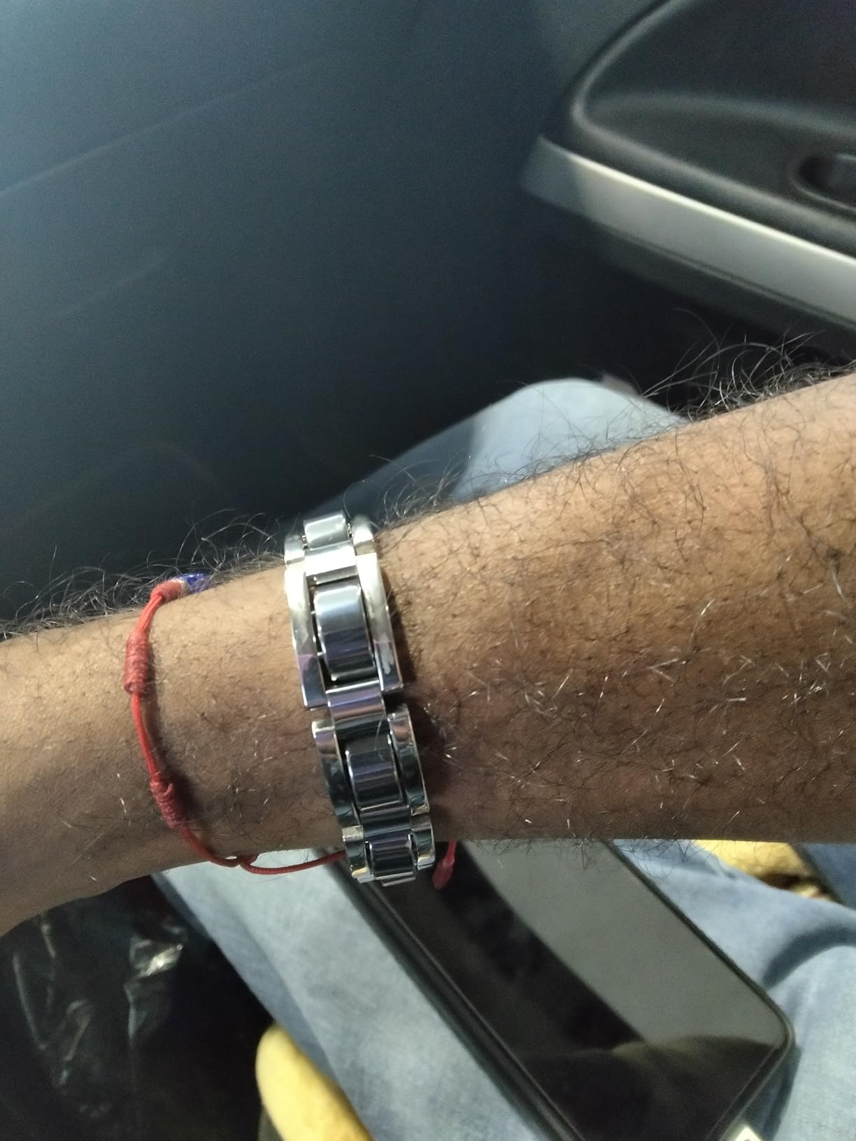 Feraco Mens Magnetic Bracelets,Titanium Stainless Steel Bracelet customer photo 2