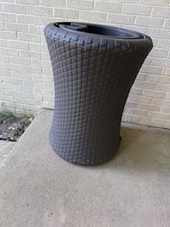 Impressions Nantucket Rain Water Collection Barrel, 50 Gallon, Dark Brown Rainwater Catcher, Outdoor Home Water Storage Collector with Garden Planter and Metal Spigots customer photo 1