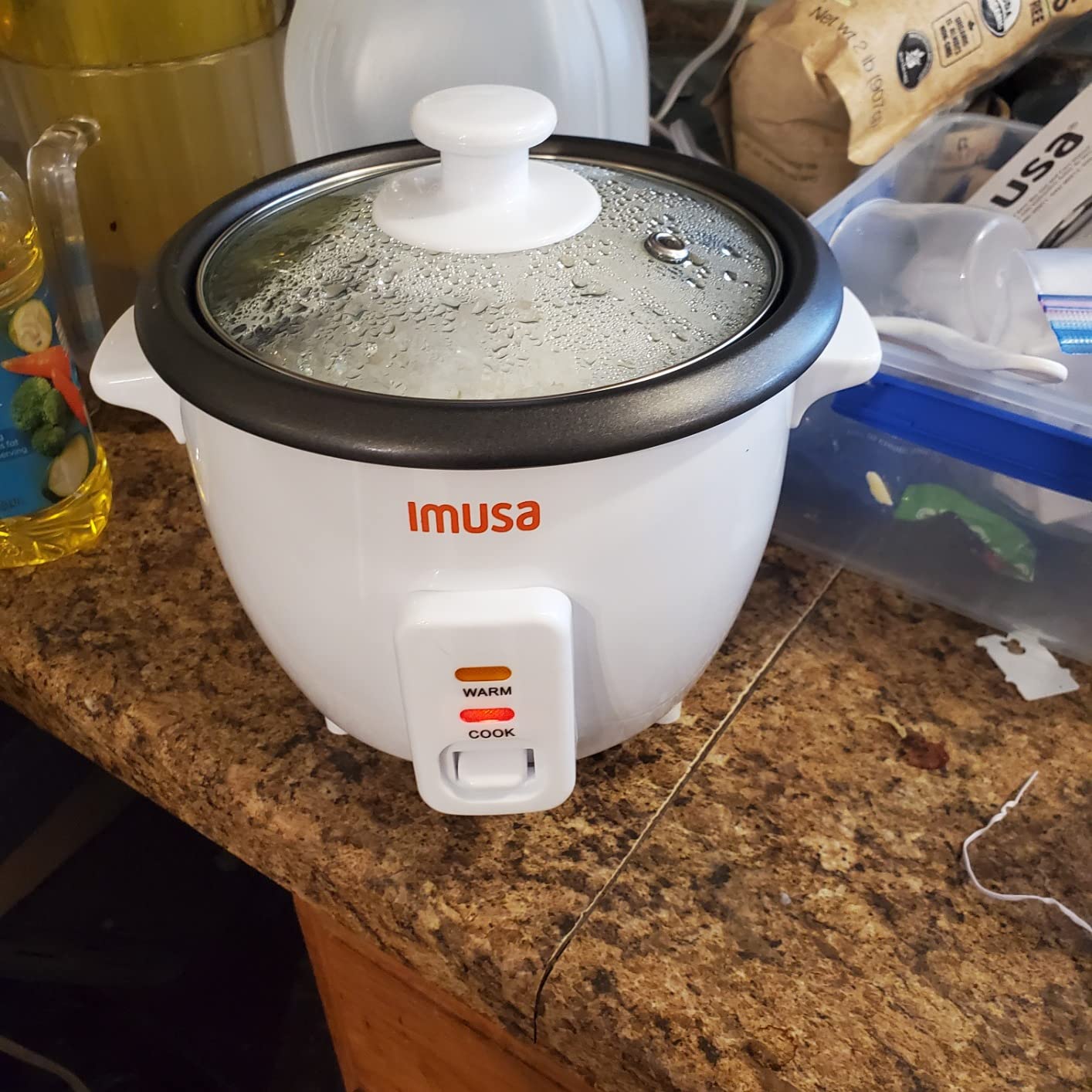 IMUSA 10 Cup Deluxe Stainless Steel Electric Rice Cooker with Steam Tray, Mirror-Polished Finish customer photo 1