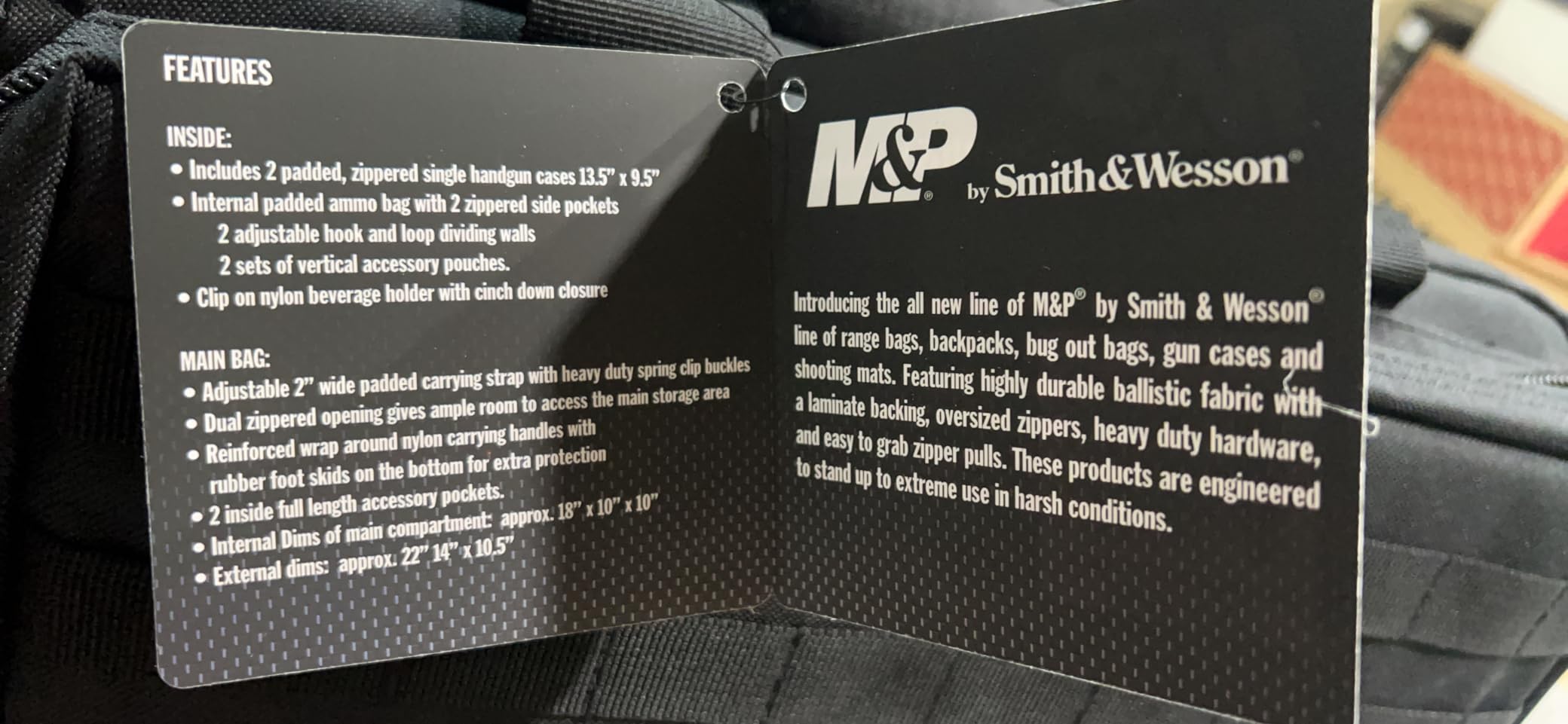 SMITH & WESSON S&W and M&P Tactical Range Bags with Weather Resistant Material for Shooting, Range, Storage and Transport customer photo 2