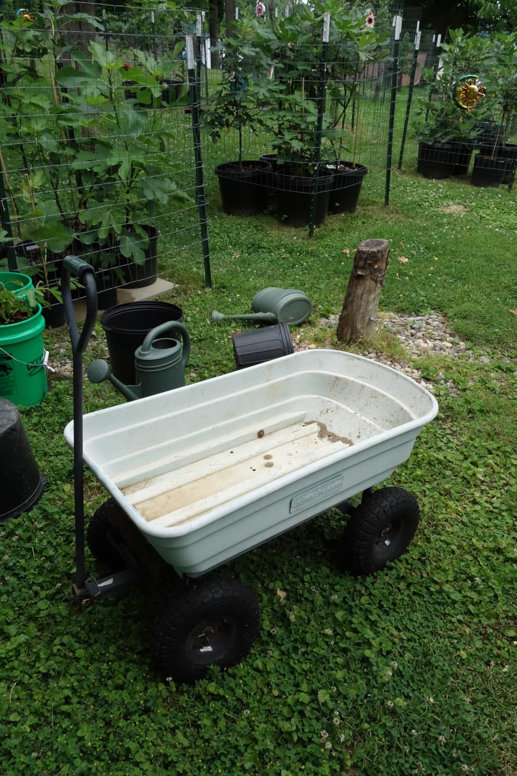 Gorilla Carts Poly Dump Cart, 600 lb. Capacity, 4 Cu ft, Quick Release Dump | Pneumatic Tires, Patented quick-release dumping, For yard, landscaping & gardening, Rust-resistant poly bed, Easy assembly customer photo 1