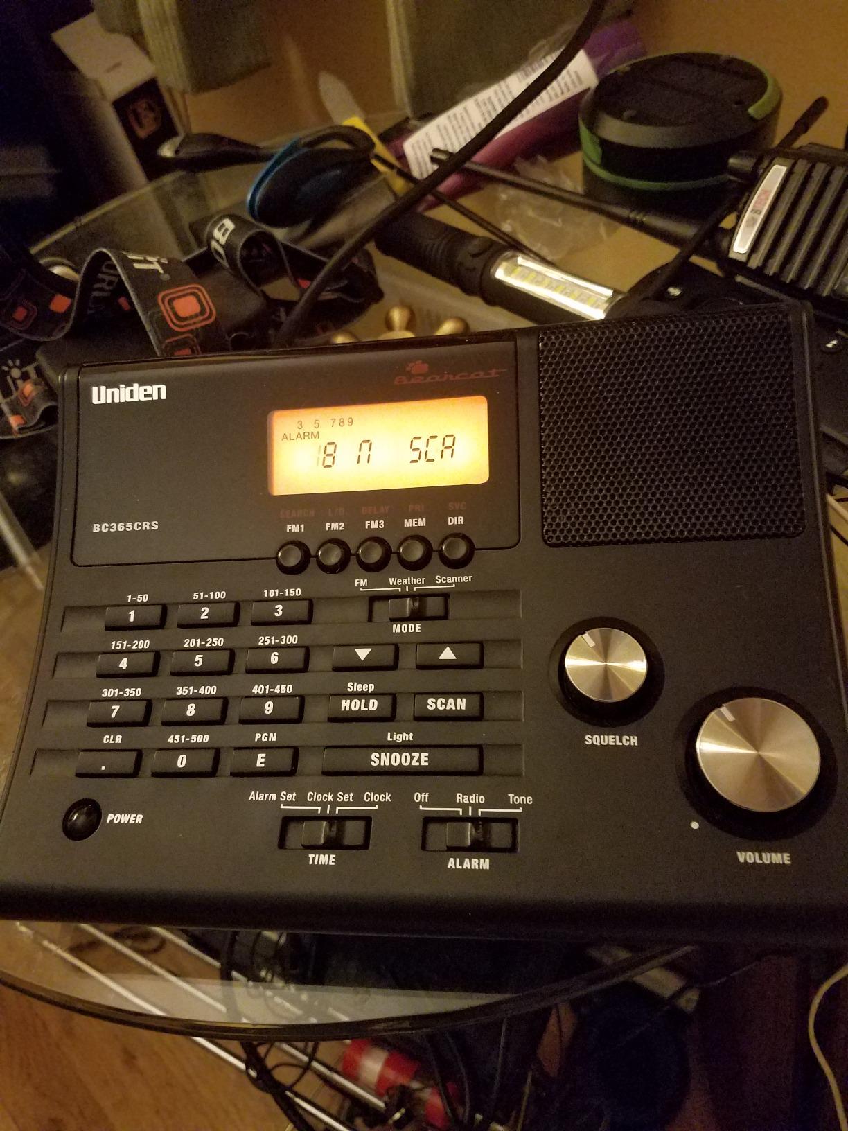 Uniden BC365CRS 500 Channel Scanner and Alarm Clock, Snooze, FM Radio, Weather Alerts, Search Bands used for Aviation, Railroad, Marine, Non-Digital Police/Fire/Public Safety transmissions and more customer photo 1