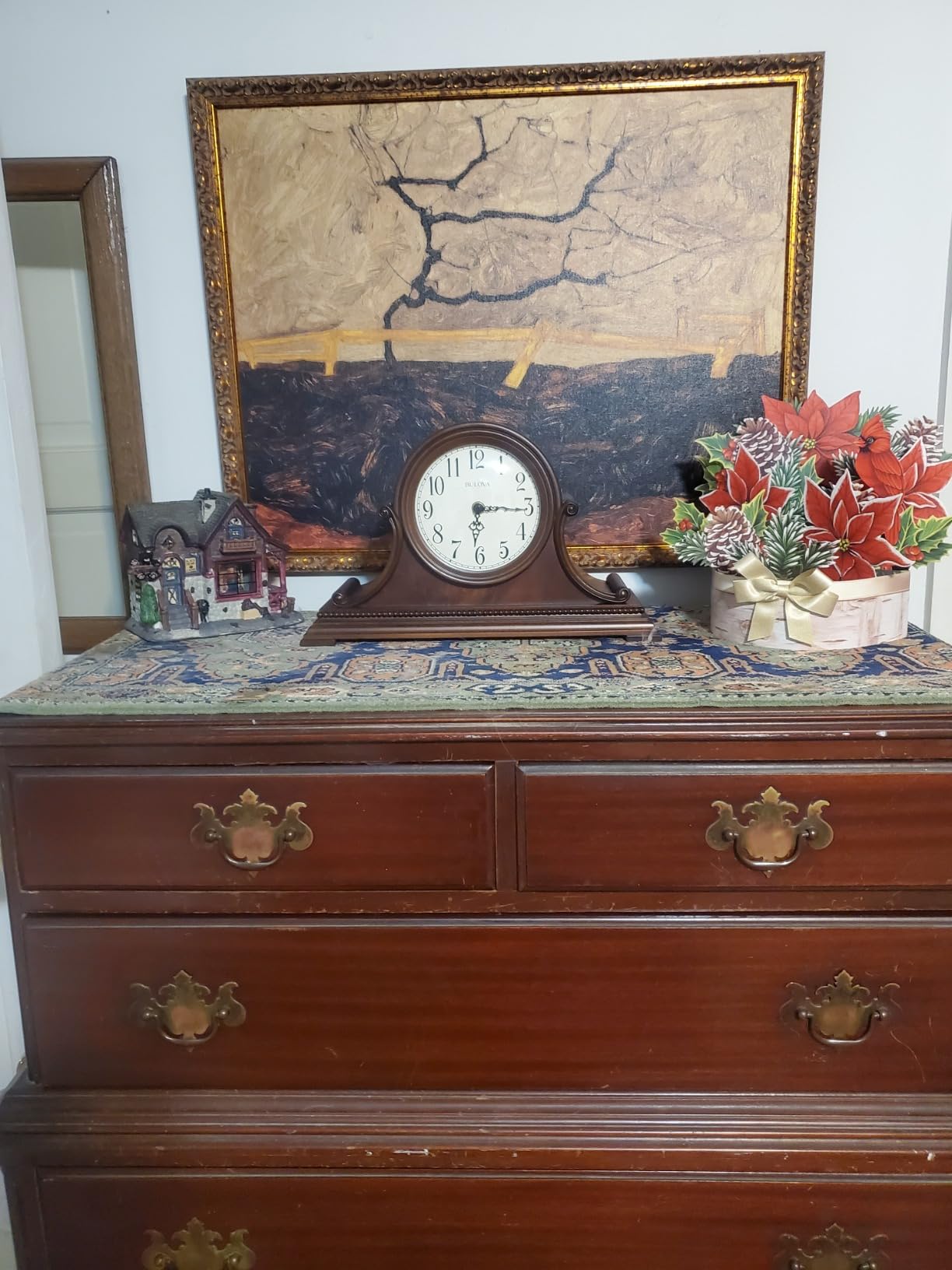 Bulova B1514 Asheville Mantel Clock, Brown Cherry customer photo 2