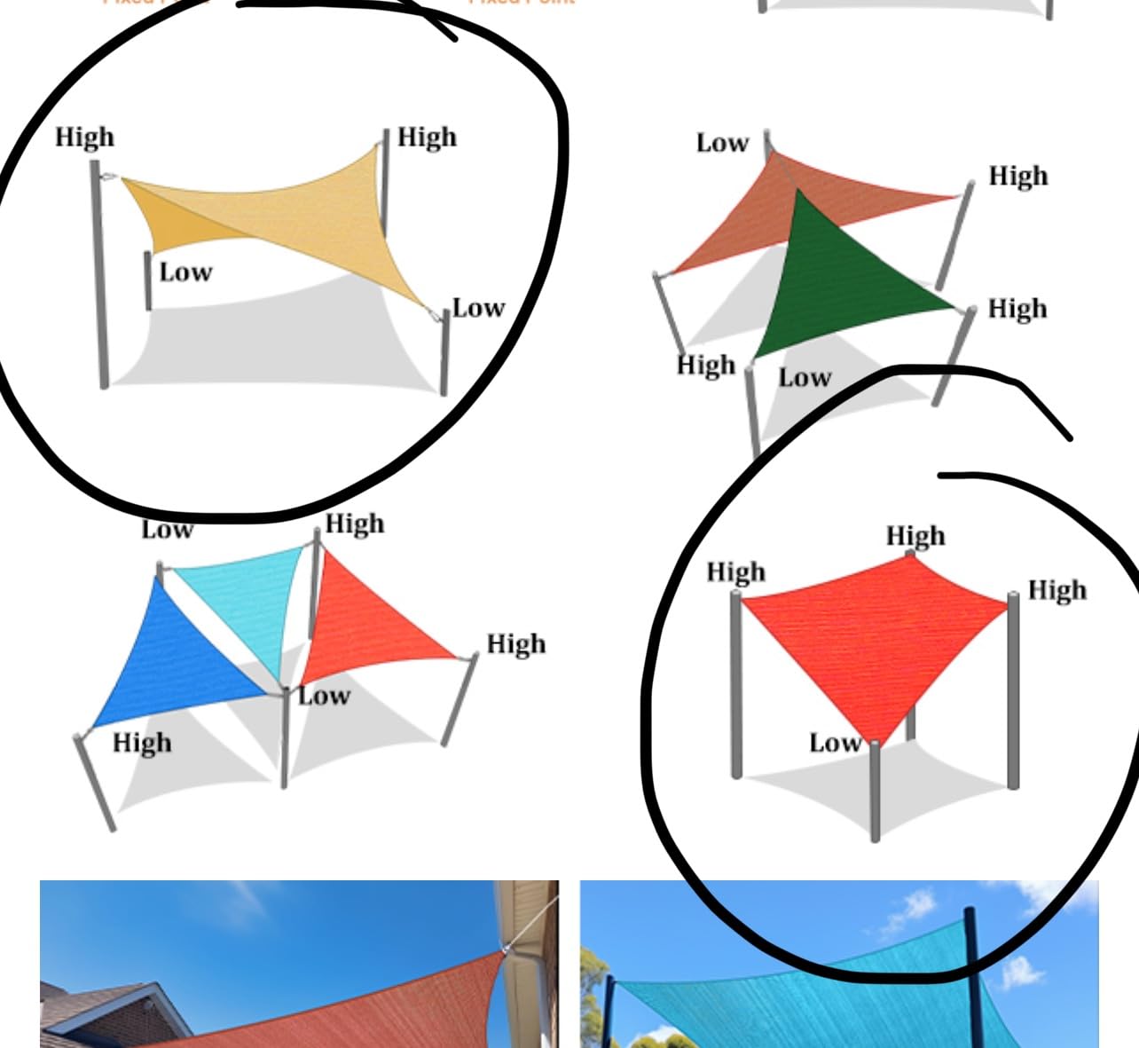 Shade&Beyond 16'X16'X16' Sun Shade Sail Sand Triangle | 95% UV Block, Curved Edge, Permeable Canopy for Patio Yard Deck Pergola, Custom Size Available customer photo 1
