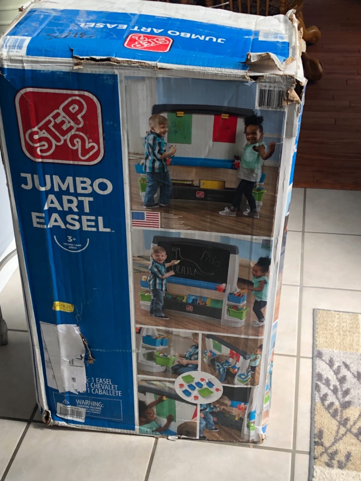 Step2 Jumbo Art Easel, Kids Art Activity Table, Double-Sided Dry Erase and Chalkboard, Storage Bins and Trays, For Toddlers and Preschoolers Ages 3+ Years Old customer photo 1