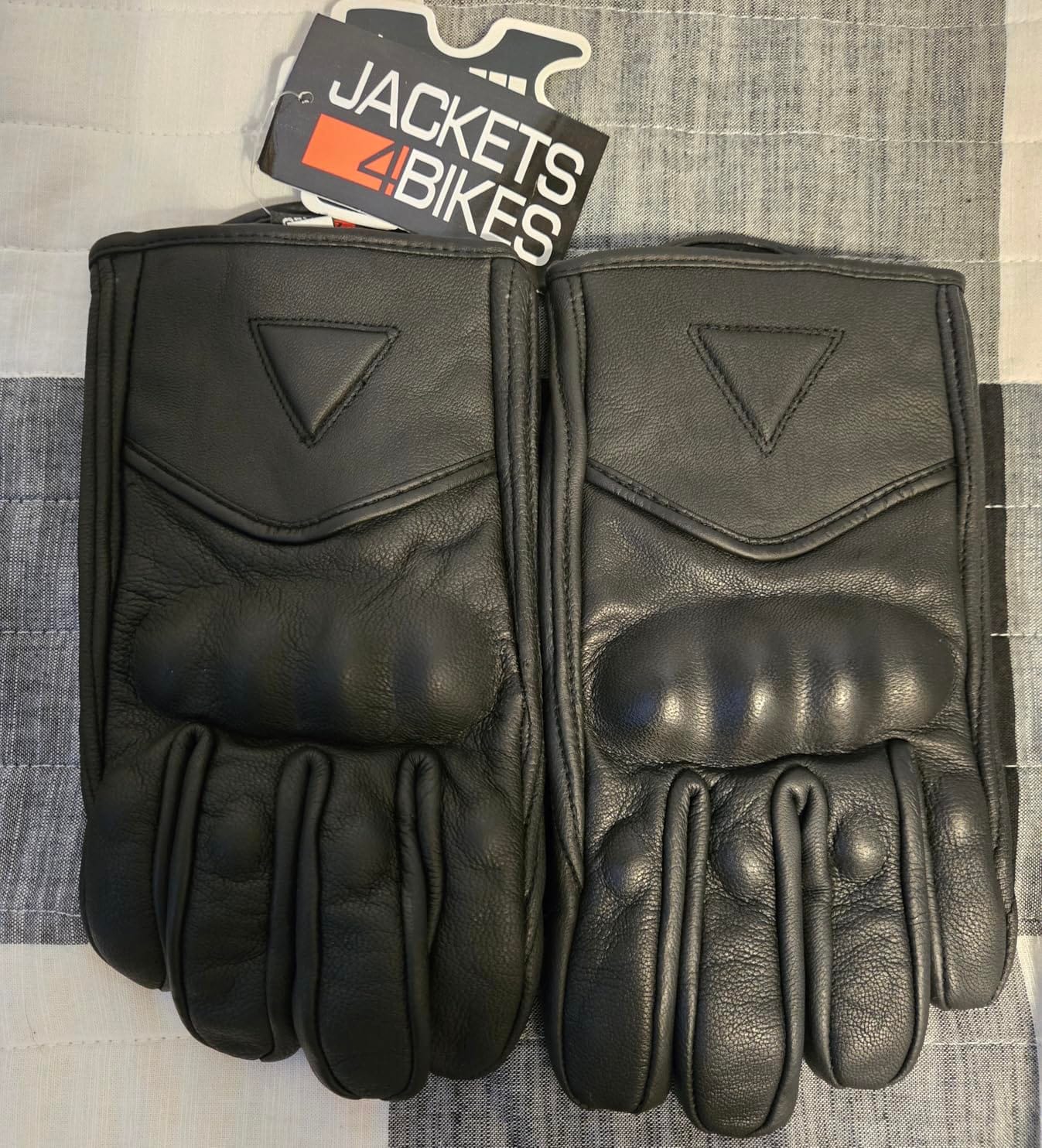 Jackets 4 Bikes Motorcycle Gloves - Premium Leather for Men, Touch Screen, Non-Slip, Motorbike Cruiser Street Biker Protector Glove customer photo 2