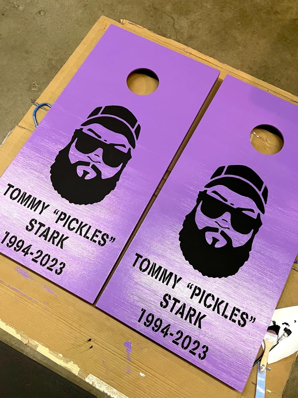 Triumph Sports Regulation Cornhole Board Set with 2 Boards, 8 Weather-Resistant Cornhole Bags & Durable All-Wood Design Perfect for Tailgates, BBQs, Parties & Backyard Fun, 2' x 4' customer photo 1