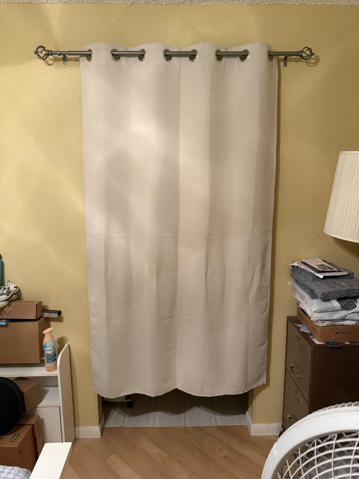NICETOWN Extra Wide Patio Door Curtain - Energy Smart & Noise Reducing Grommet Thermal Insulated Wide Width Drapes, Sliding Door Curtain for Guestroom (Biscotti Beige, W100 x L84) customer photo 2