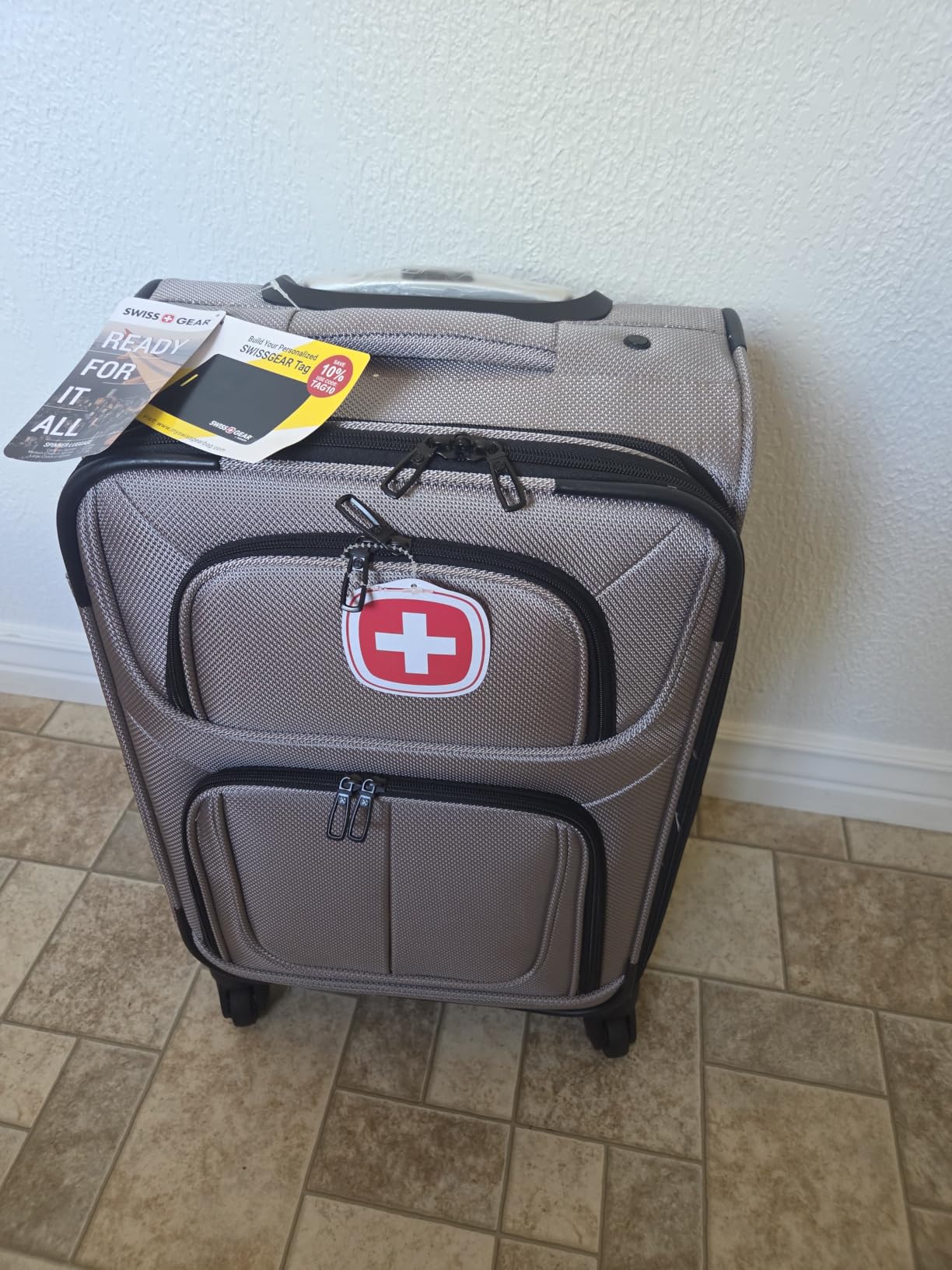 Sion Carry-On Spinner Luggage, Softside Expandable, Lightweight Suitcase, Teal, 22.75-Inch customer photo 2