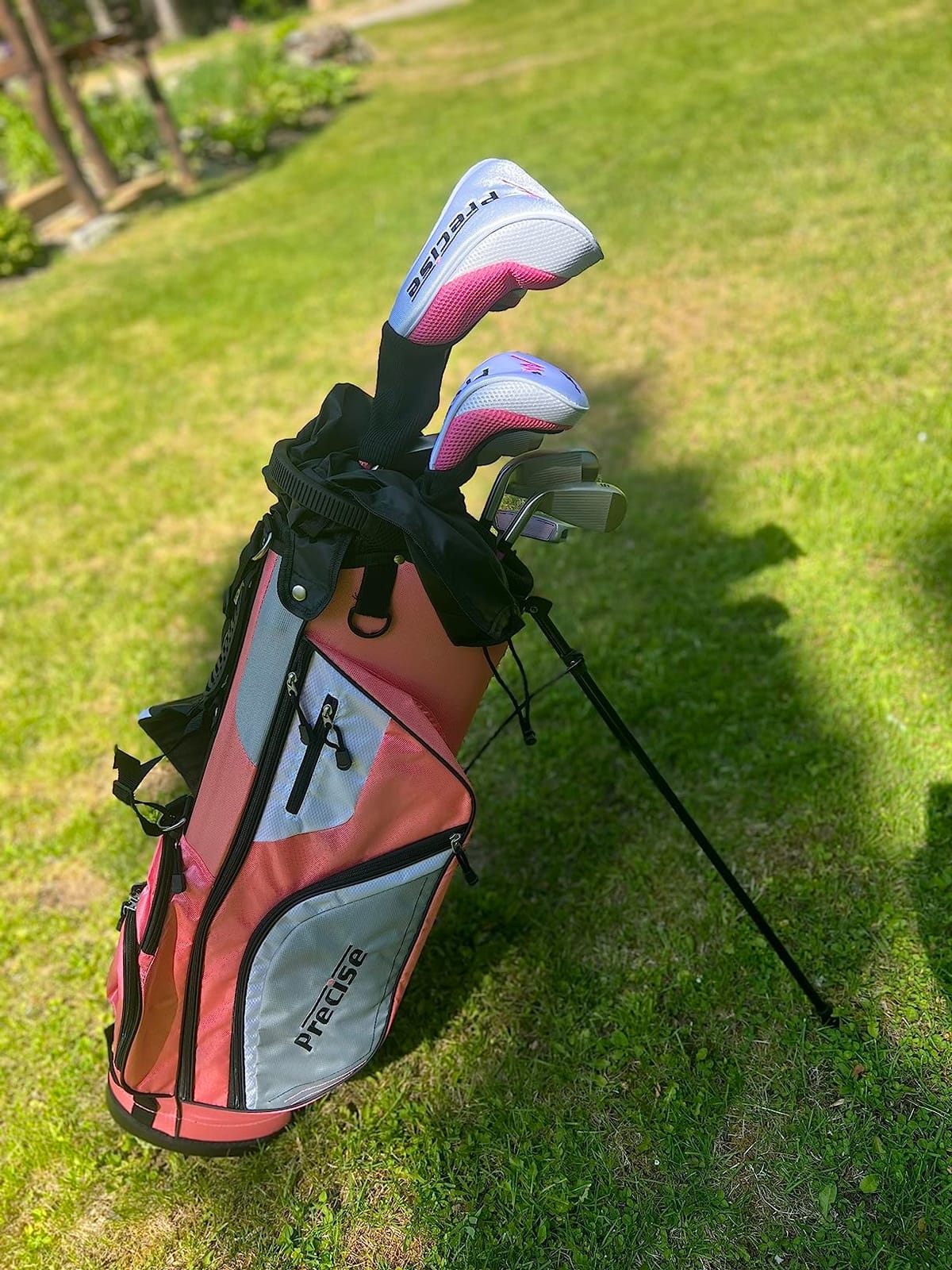 Precise M5 - Women's Golf Club Set - Pink | Titanium Driver, Stainless Fairway & Hybrid, Irons Through Wedge, Putter, 3 Headcovers, Petite To Tall, Left/Right customer photo 2