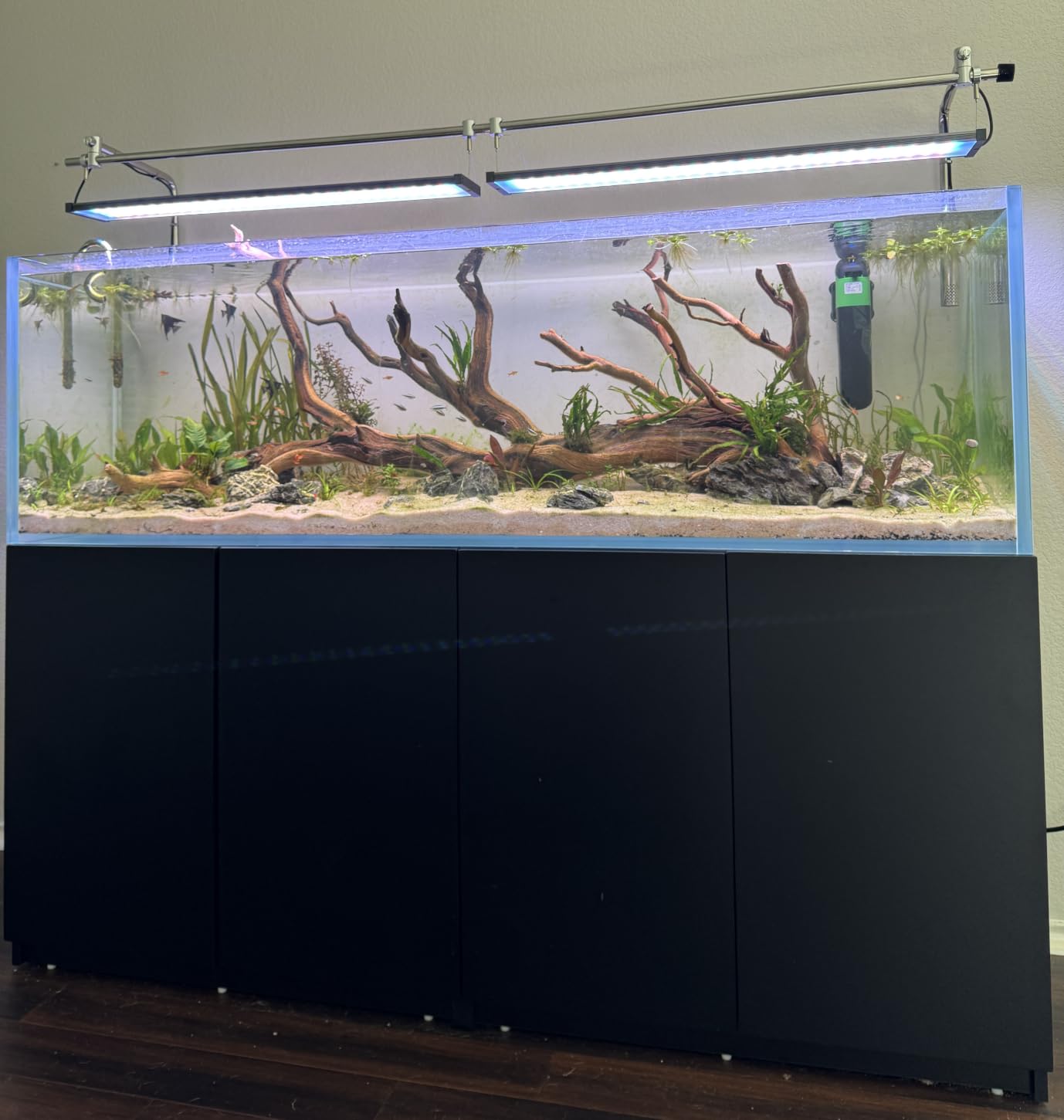 Landen 100P 50 Gallon Rimless Low Iron Aquarium Tank, W39.4×D17.7×H17.7 in(100x45x45cm) 10mm Thickness with Black Nano Foam Leveling mat Included customer photo 2