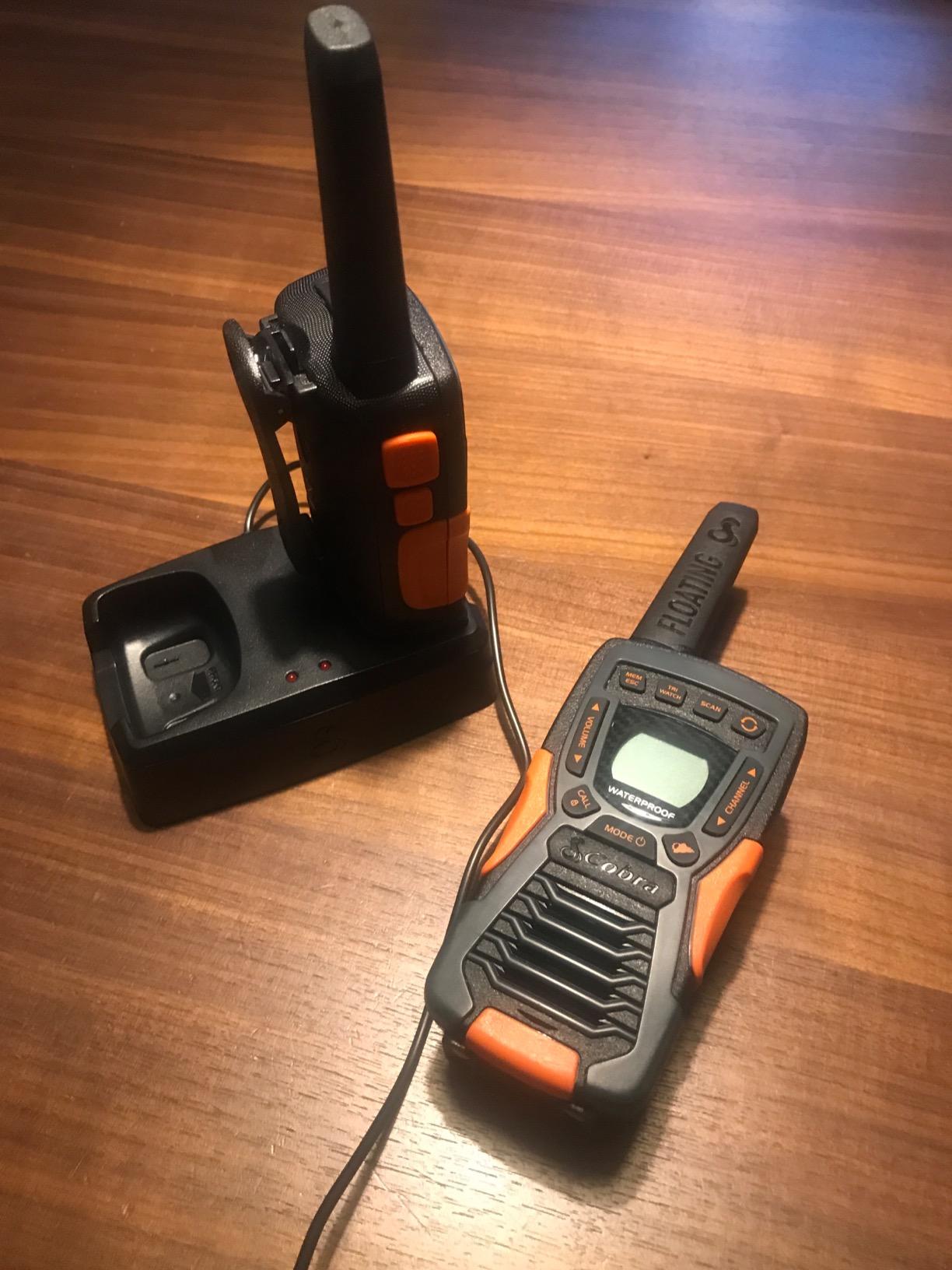 Cobra ACXT1035R FLT CAMO Waterproof Walkie Talkies - Rechargeable, Floats, 22 Channels, Long Range 37-Mile Two-Way Radio Set (2-Pack) customer photo 1