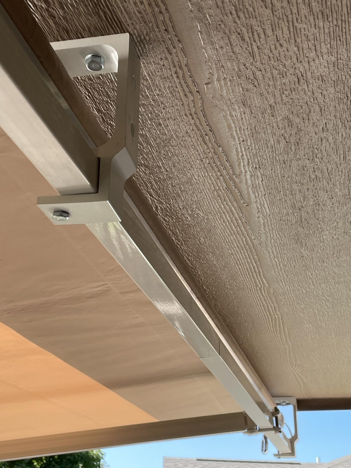 Outsunny 10' x 8' Patio Retractable Awning with Crank Handle Beige | Manual Patio Awnings, Sunshade Shelter, UV & Water-Resistant Fabric, Aluminum Frame, for Deck Balcony Yard customer photo 1