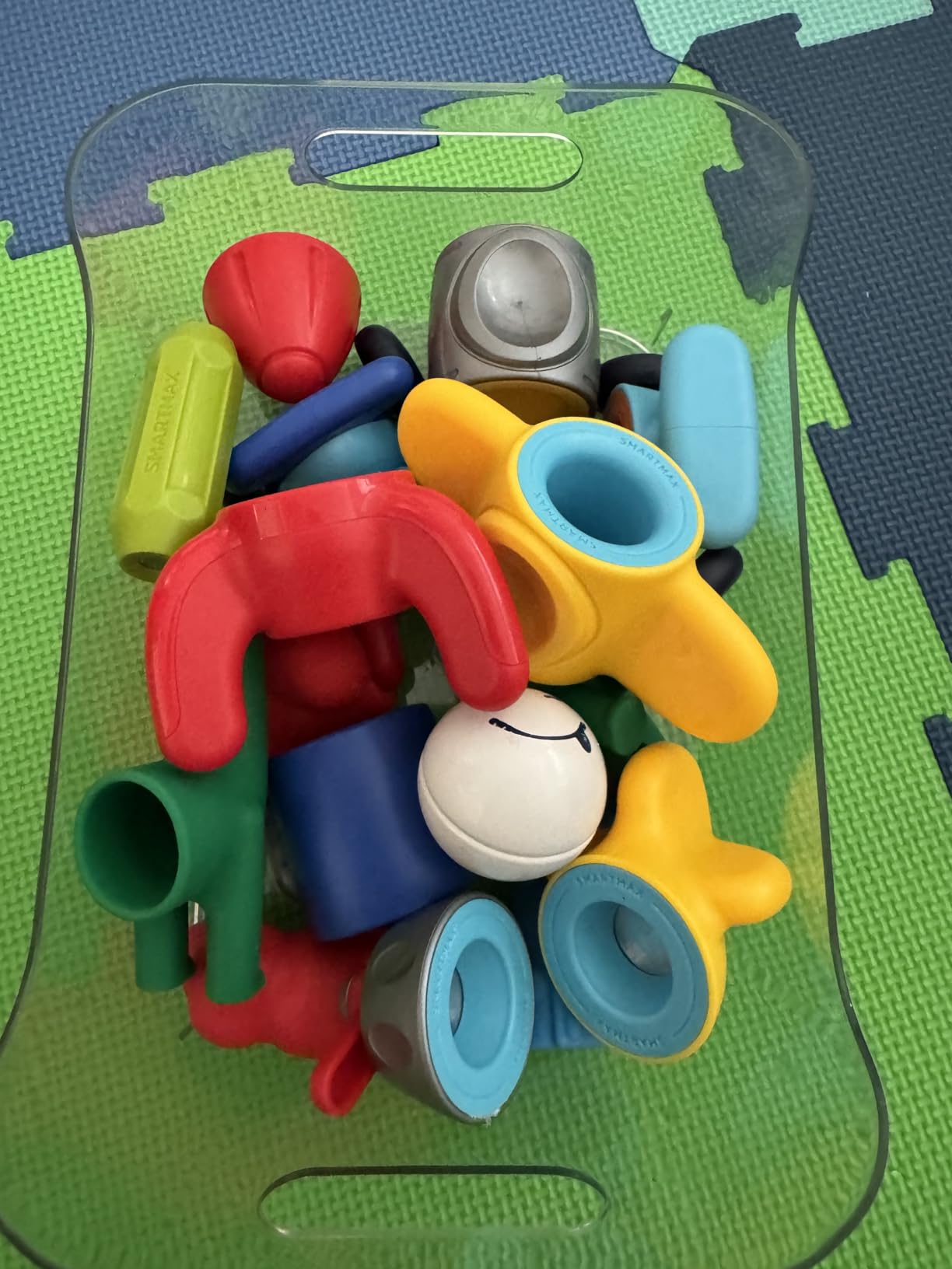 SmartMax My First Safari Animals - STEM Magnetic Building Set Ages 1-5 | Soft animals click onto magnetic bars | Magnetic discovery & STEM | Big pieces for little hands | Build 6 or mix & match! customer photo 1