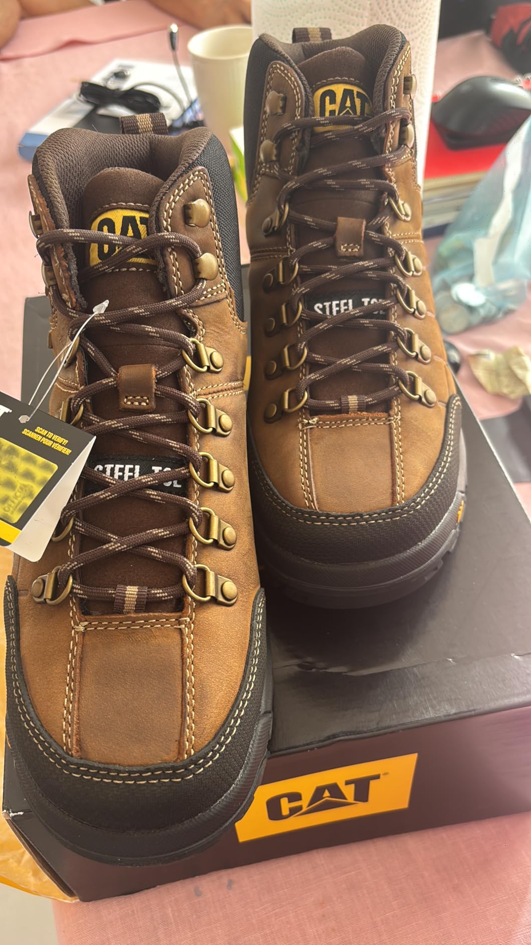 CAT Men's Threshold Waterproof Steel Toe Work Boot customer photo 2