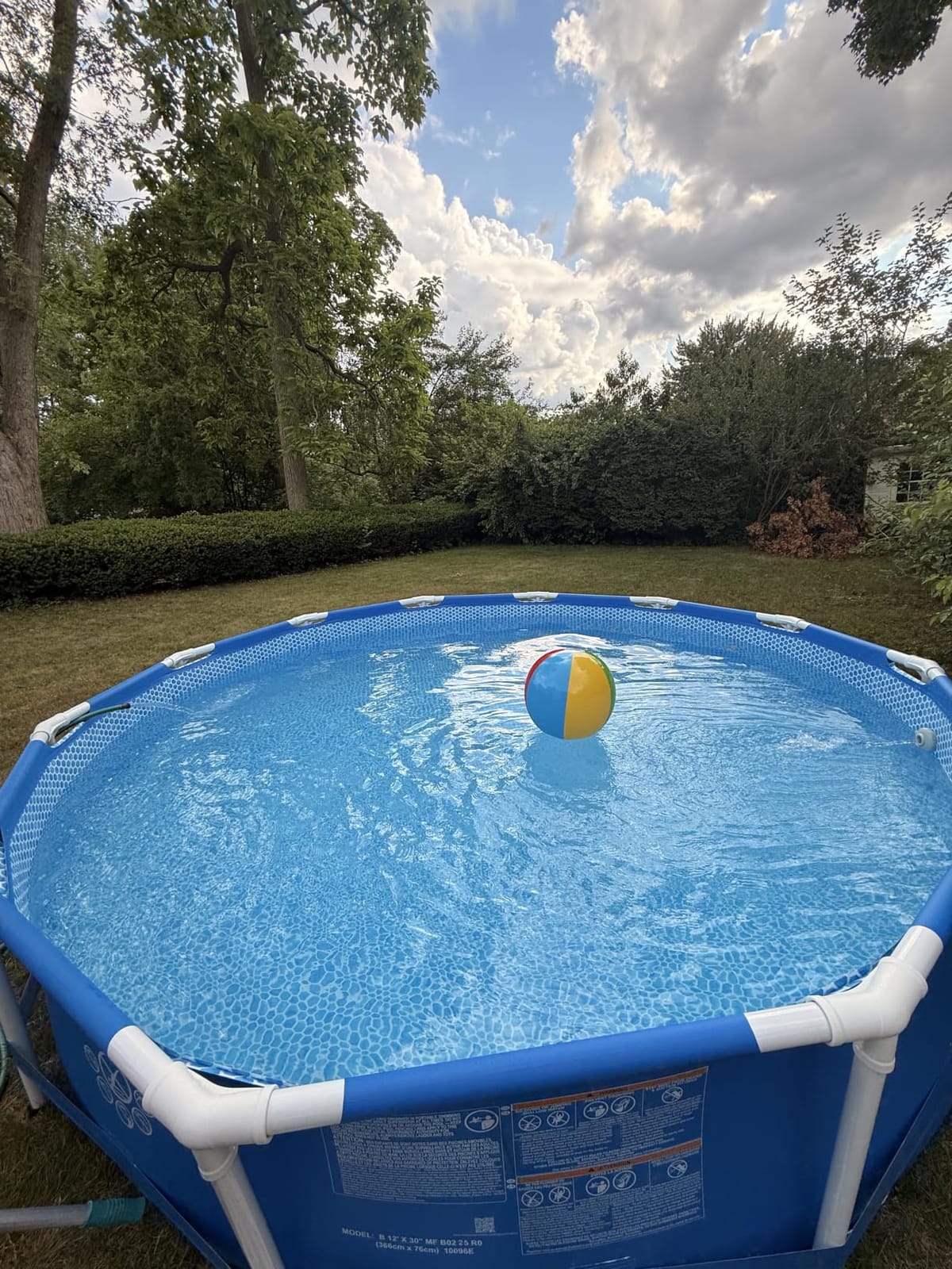 Intex Metal Frame 15ft x 48in Round Above Ground Swimming Pool Set w/Pump | 28241EH - 1000 GPH Cartridge Filter Pump, Type A Filter Cartridge, Removable Ladder, Pool Cover, and Ground Cloth Included customer photo 1