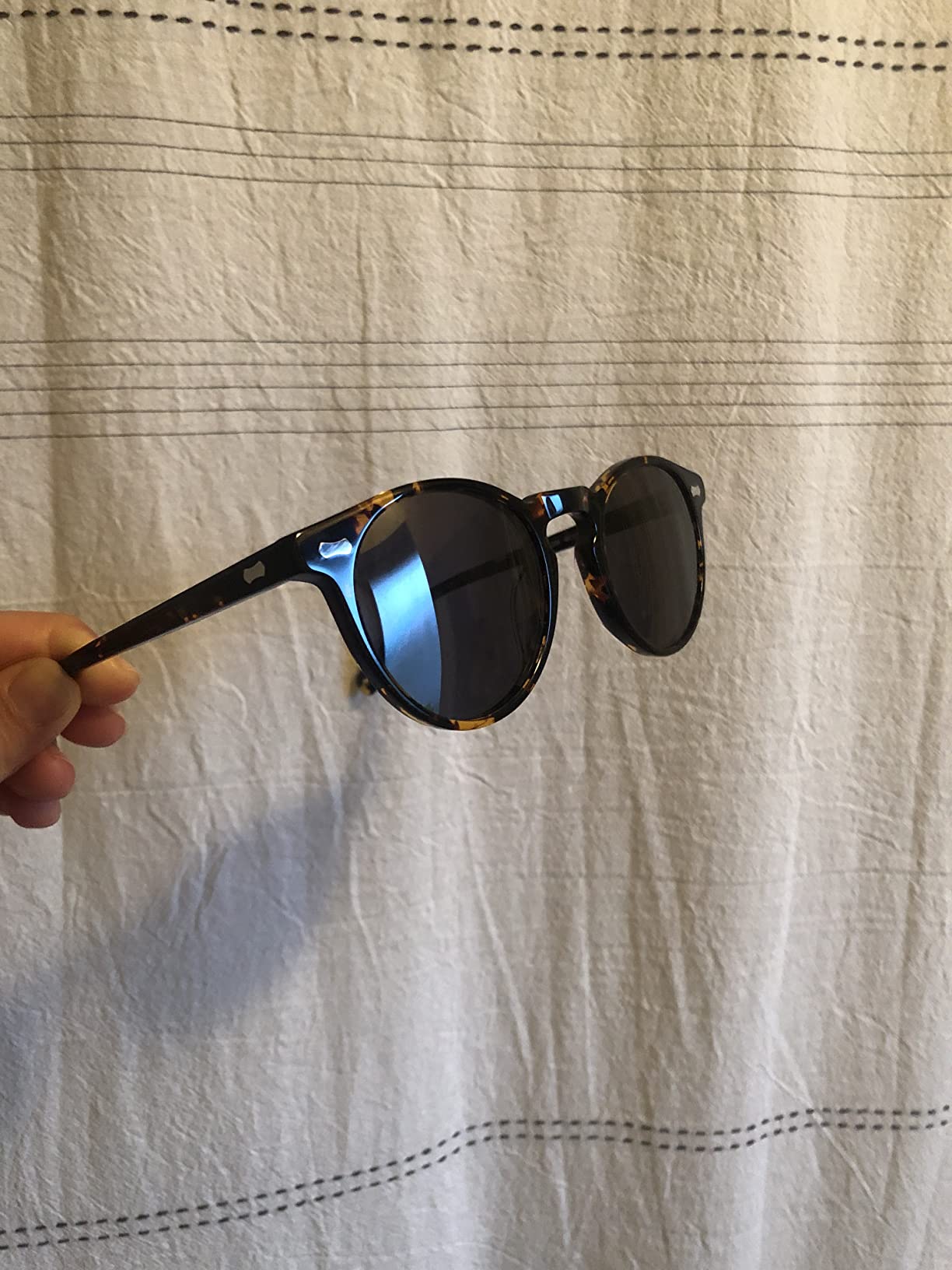 CARFIA Retro Polarized Sunglasses for Women UV Protection CA5288 | Handcrafted Acetate, Timeless Round Design, Shatterproof Lenses, Eliminate Glare, Includes Leather Case, for Driving Daily customer photo 1