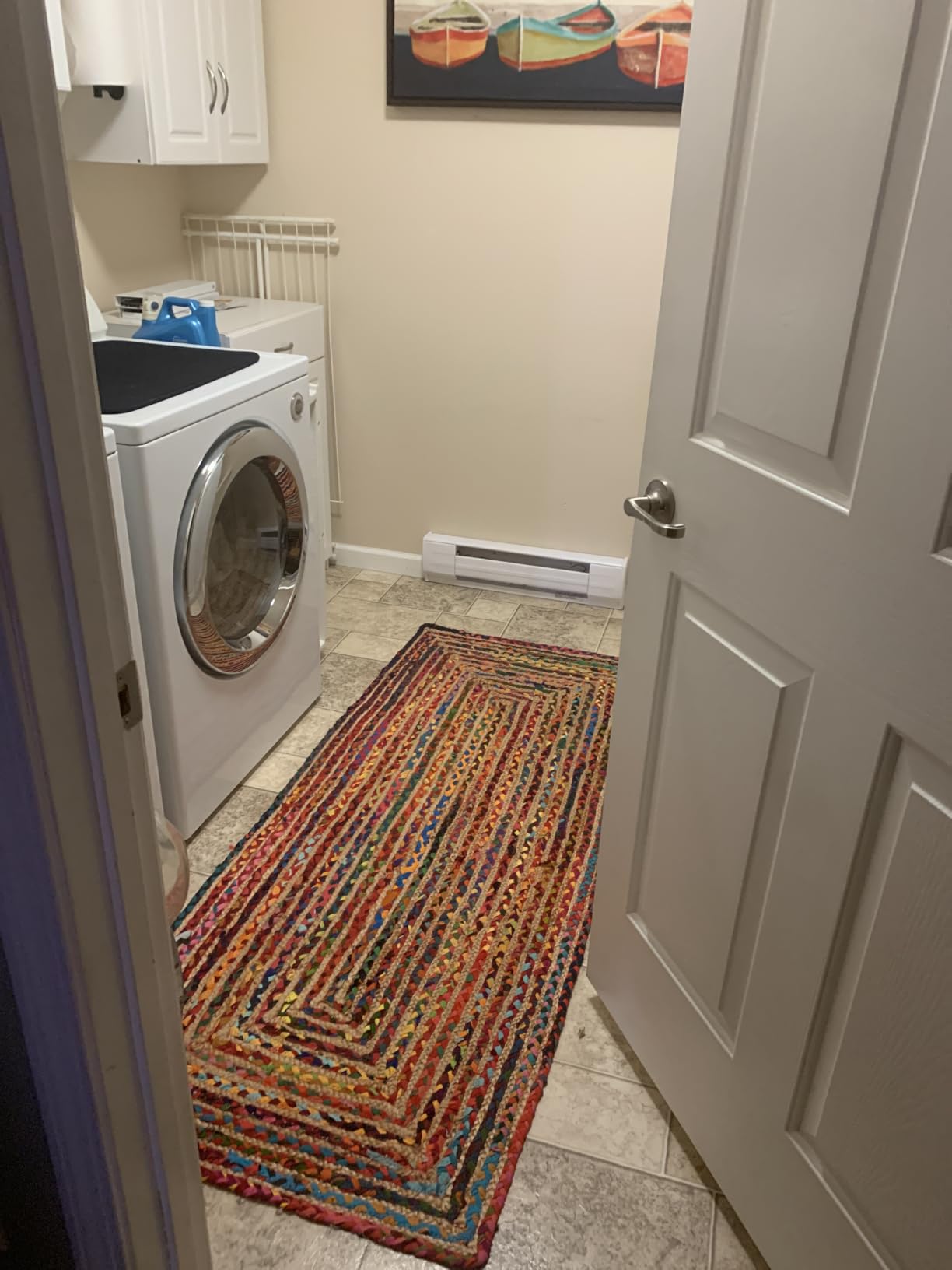 SAFAVIEH Area Rug 6x9 - Cape Cod Collection - Beige & Multi, Handmade Jute & Cotton, Woven Braided Design customer photo 1