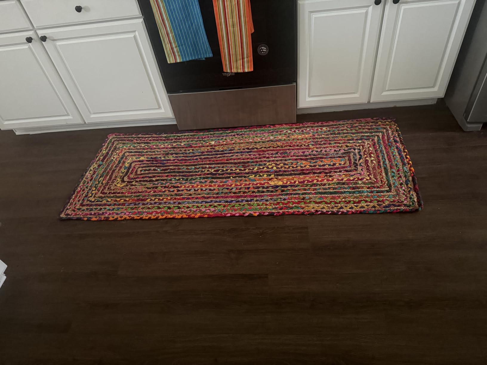 SAFAVIEH Area Rug 6x9 - Cape Cod Collection - Beige & Multi, Handmade Jute & Cotton, Woven Braided Design customer photo 2