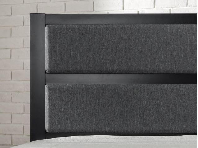 Zinus Modern Studio Upholstered Metal Headboard, Full customer photo 2