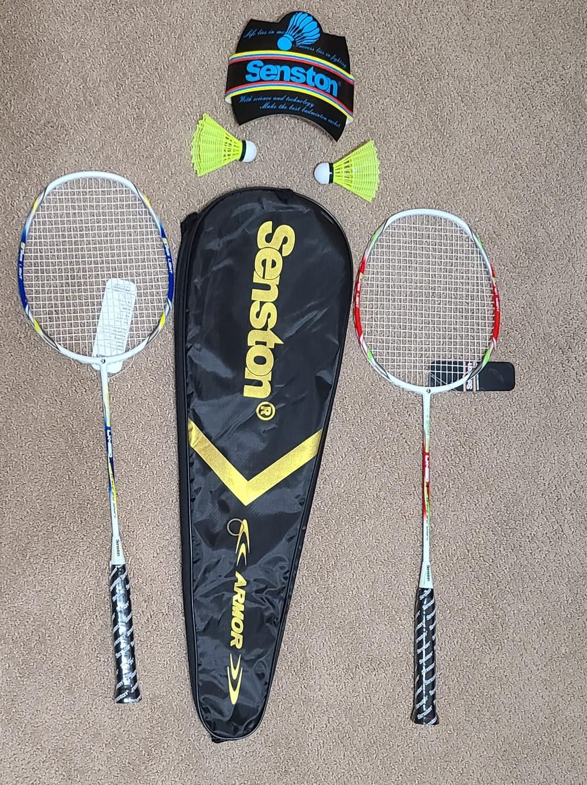 Senston Carbon Composite Badminton Set of 2, Lightweight, with Bag customer photo 1