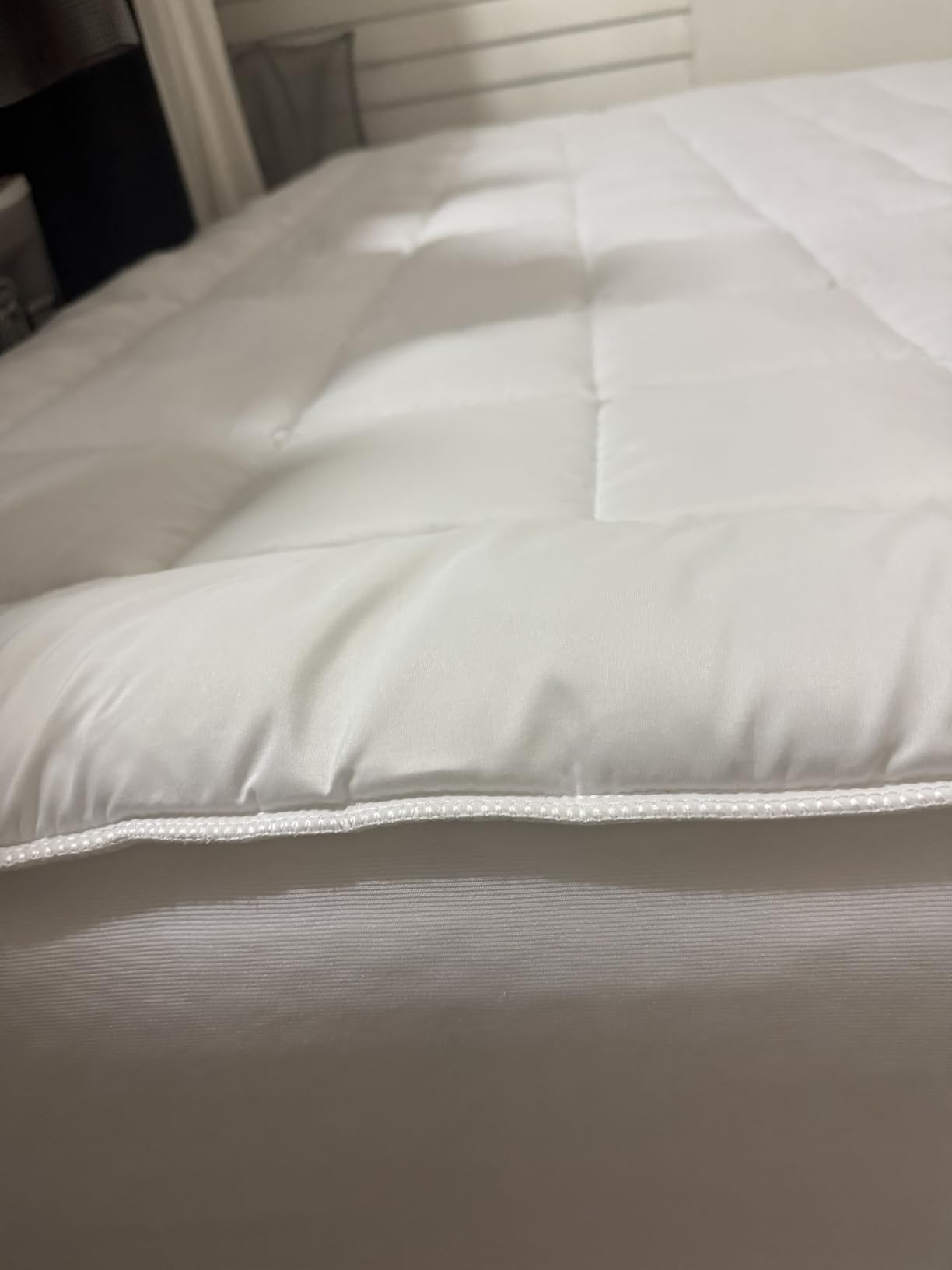 EASELAND Queen Size Mattress Pad Cotton Pillow Top Mattress Topper White | Cooling Mattress Cover Cotton Top,8-21