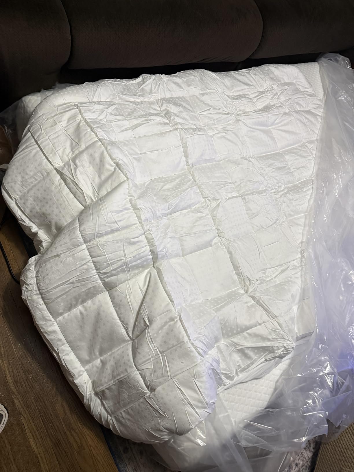 EASELAND King Size Mattress Pad Cotton Pillow Top Mattress Topper White | Cooling Mattress Cover Cotton Top,8-21