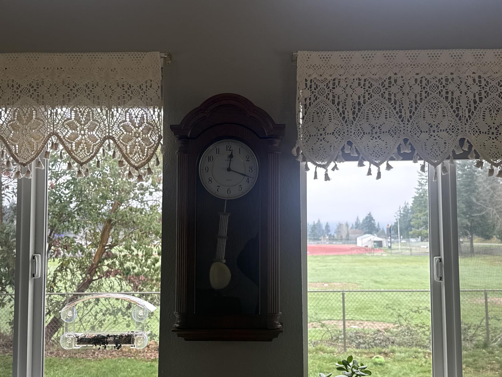 Pendulum Wall Clock, Large Hanging Wooden Grandfather Wall Clock, Quiet | Real Wood Clock 27x11, Non-Chiming Battery Operated with Pendulum, Living Room Decor, Office, Entryway, Home Decor Gift customer photo 1