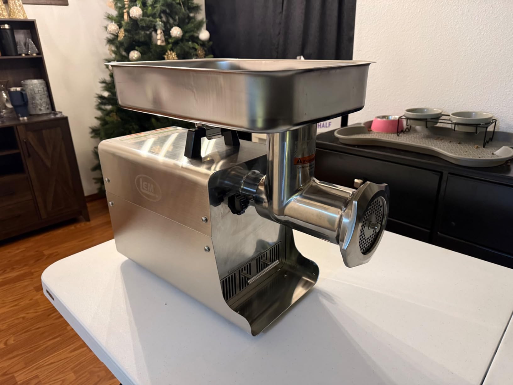 LEM Products BigBite #5 Meat Grinder, Electric Meat Grinder | Kitchen Appliance for Home Use, Compact Food Processor for Grinding and Sausage Stuffing, 0.35 HP, Stainless Steel customer photo 2
