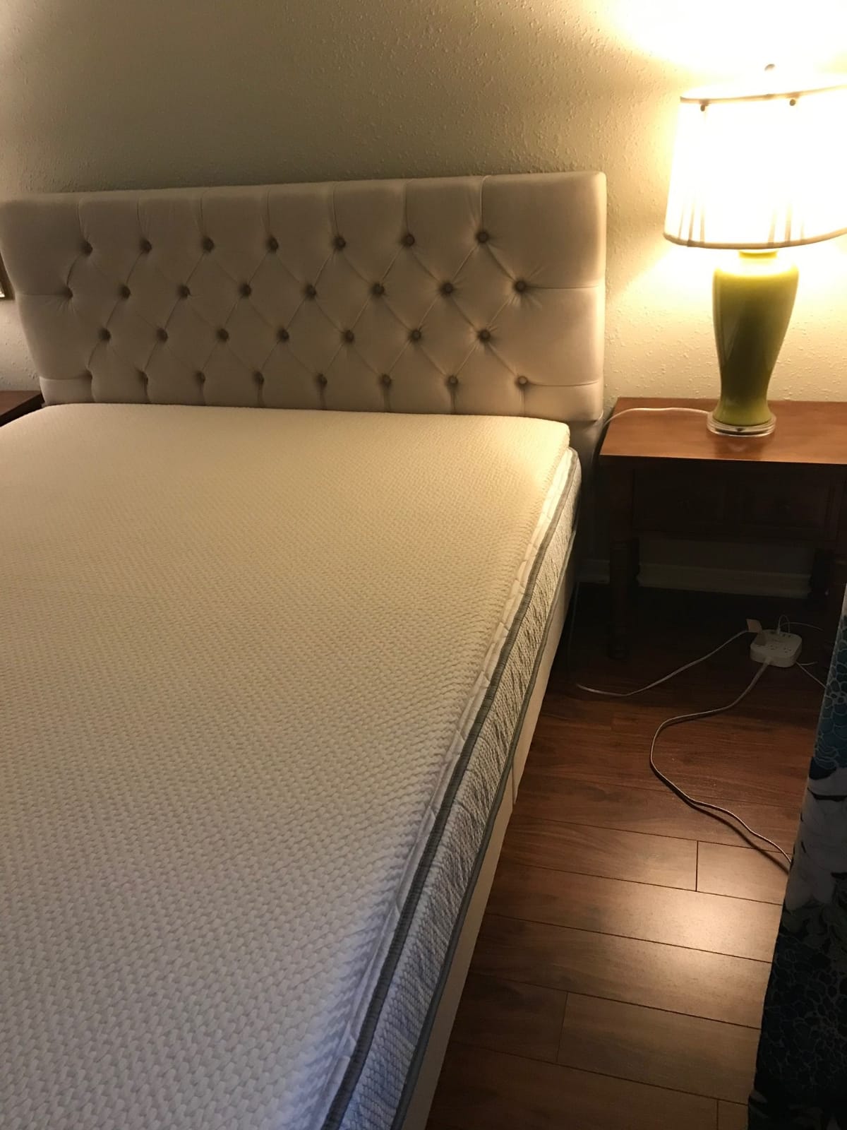 Zinus Misty Upholstered Platform Bed Frame, Mattress Foundation, Wood Slat Support, No Box Spring Needed, Easy Assembly, Taupe, King customer photo 2