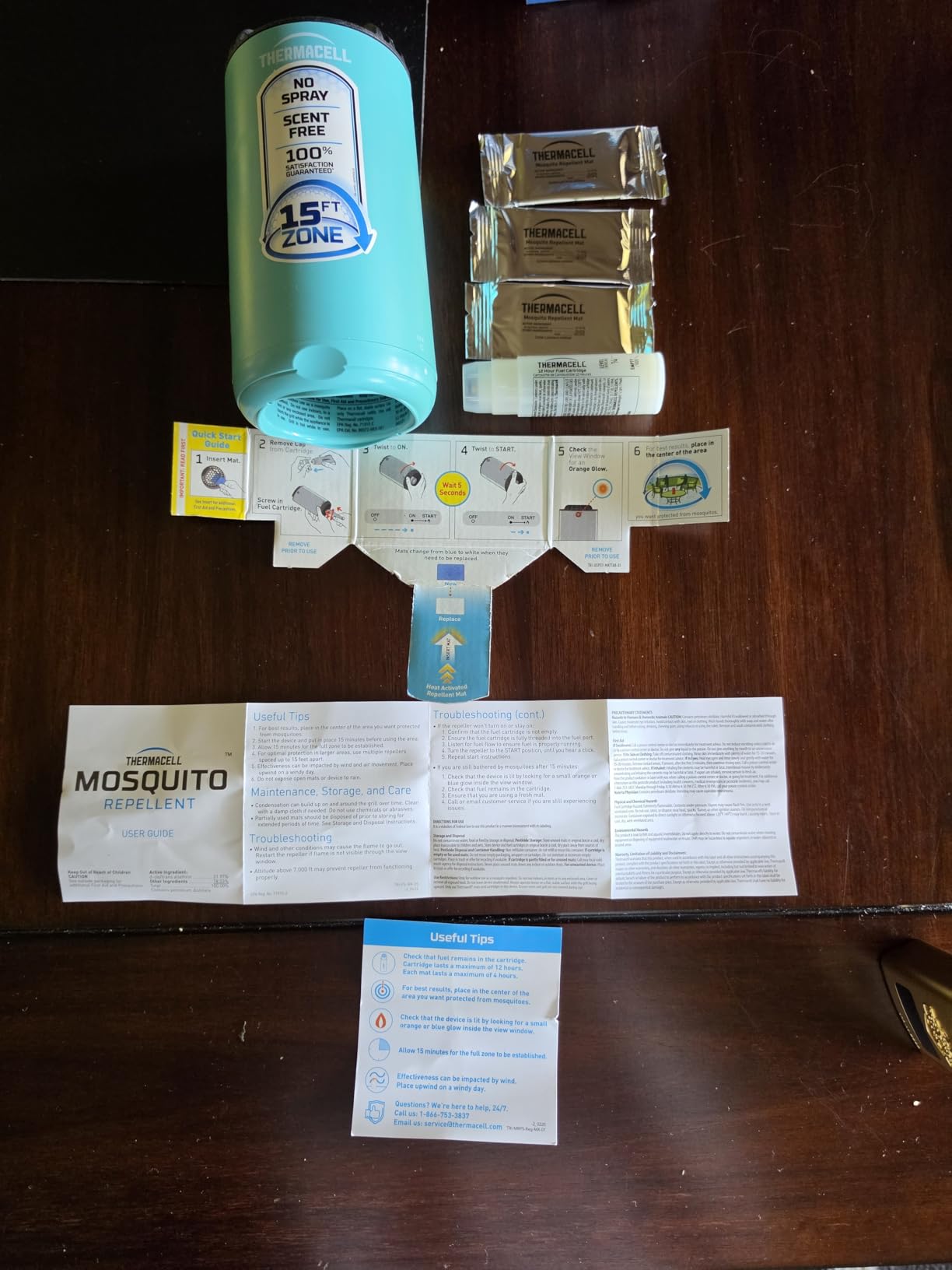 Thermacell Fuel-ZoneGuard Base Patio Shield Mosquito Repeller, Glacial Blue | 15-FT Zone; Scientifically Proven Outdoor Protection; 12Hr Refill; Bug Spray Alternative; Fuel Powered; Scent Free; DEET-Free customer photo 1