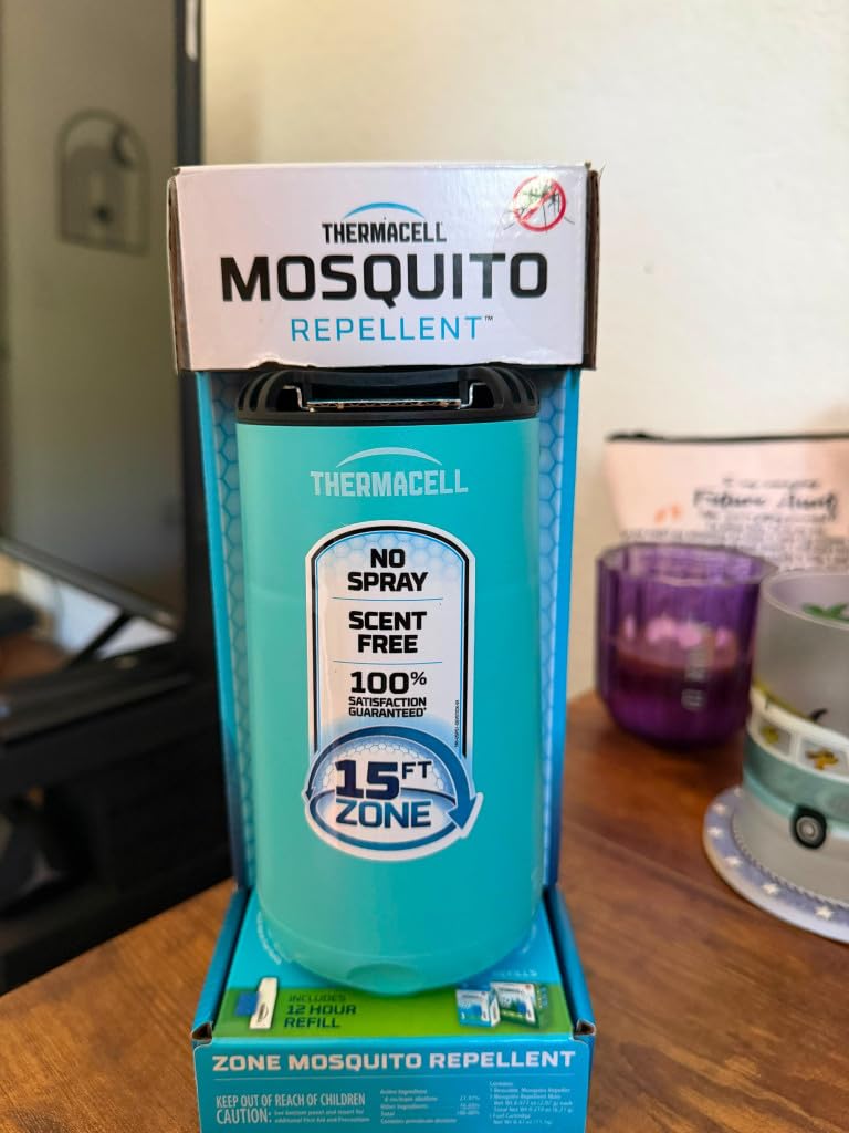 Thermacell Fuel-ZoneGuard Base Patio Shield Mosquito Repeller, Glacial Blue | 15-FT Zone; Scientifically Proven Outdoor Protection; 12Hr Refill; Bug Spray Alternative; Fuel Powered; Scent Free; DEET-Free customer photo 2