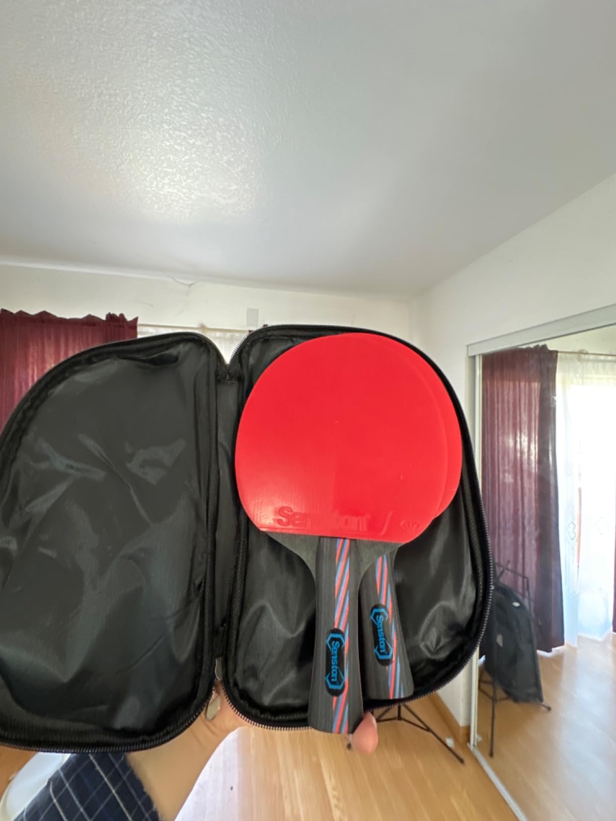 Senston Professional Table Tennis Paddles Advance Intermediate Ping Pong Paddles Set of 2, Table Tennis Racket with Carry Case... customer photo 1