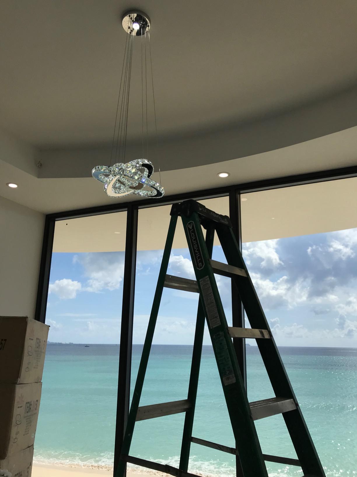 3-Ring Crystal LED Chandelier Modern Ring Pendant Light,47W Cool White (4500K-6000K) K9 Crystal&Stainless Steel, Adjustable Height for Dining Room Kitchen Island Living Room Foyer customer photo 1