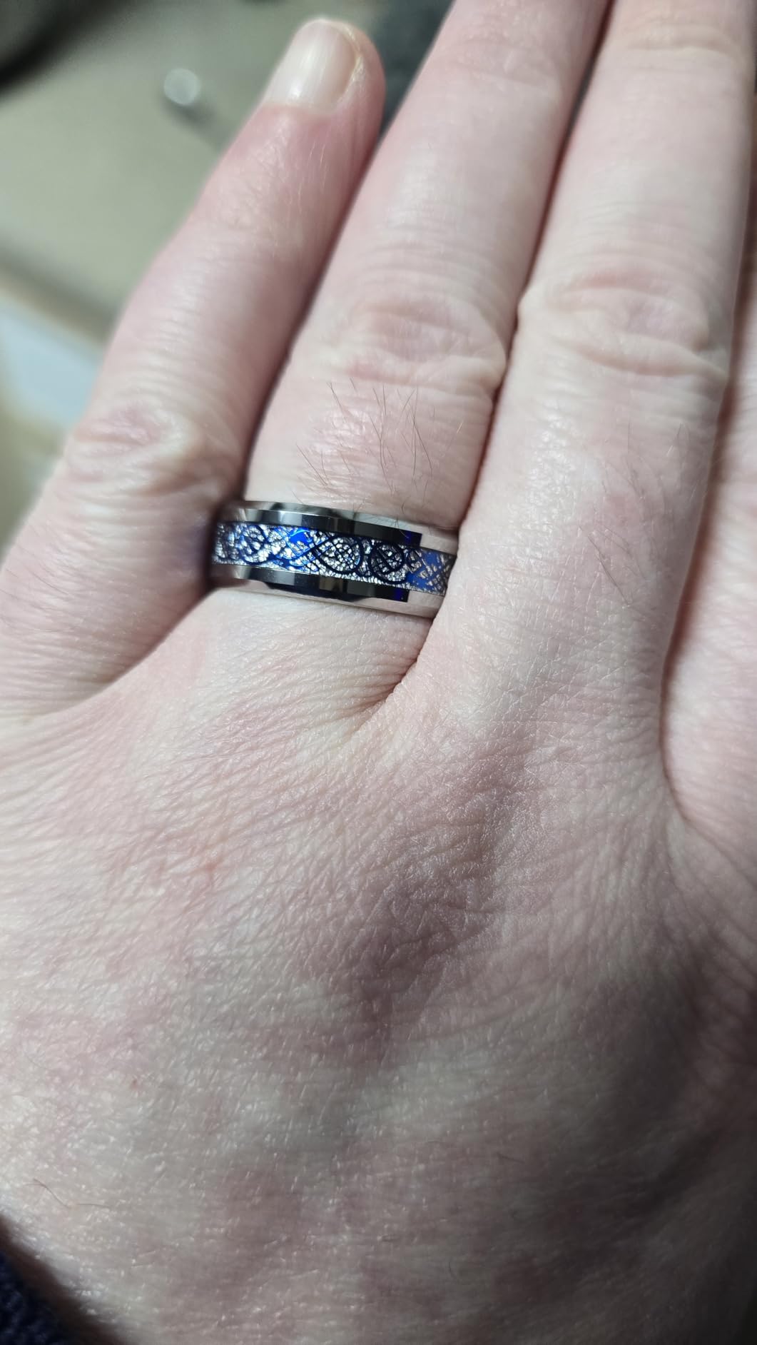King Will Men's Dragon Celtic Tungsten Ring Size 4-16 customer photo 1