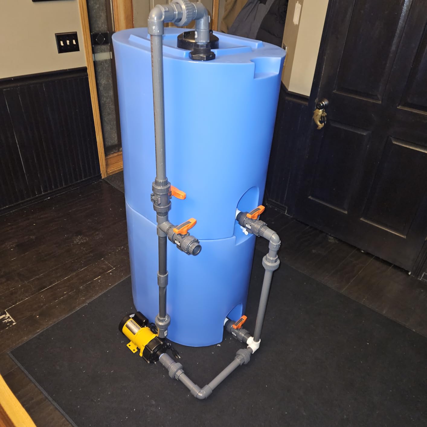 WaterPrepared 55 Gallon Unique Stackable Utility Water Tank, Blue | Emergency Water Storage Tank with Large Cap and Spigot for Easy Filling, Fits Through Standard Doorway customer photo 1